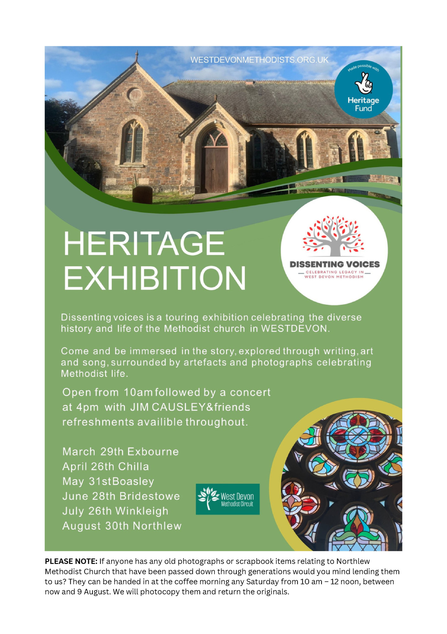 PLEASE NOTE: If anyone has any old photographs or scrapbook items relating to Northlew