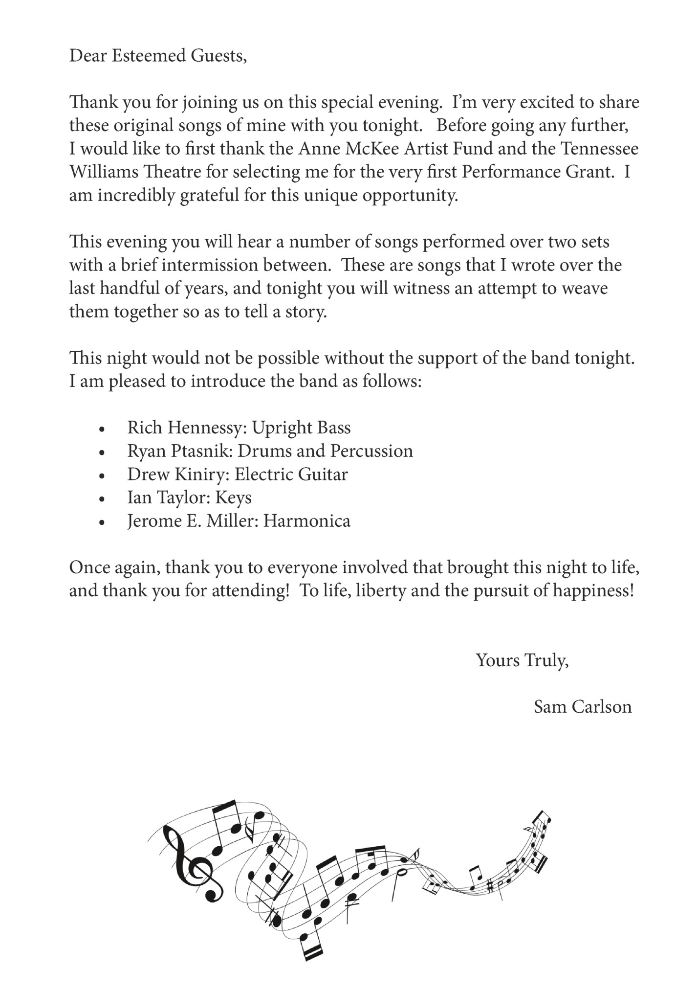 Dear Esteemed Guests,