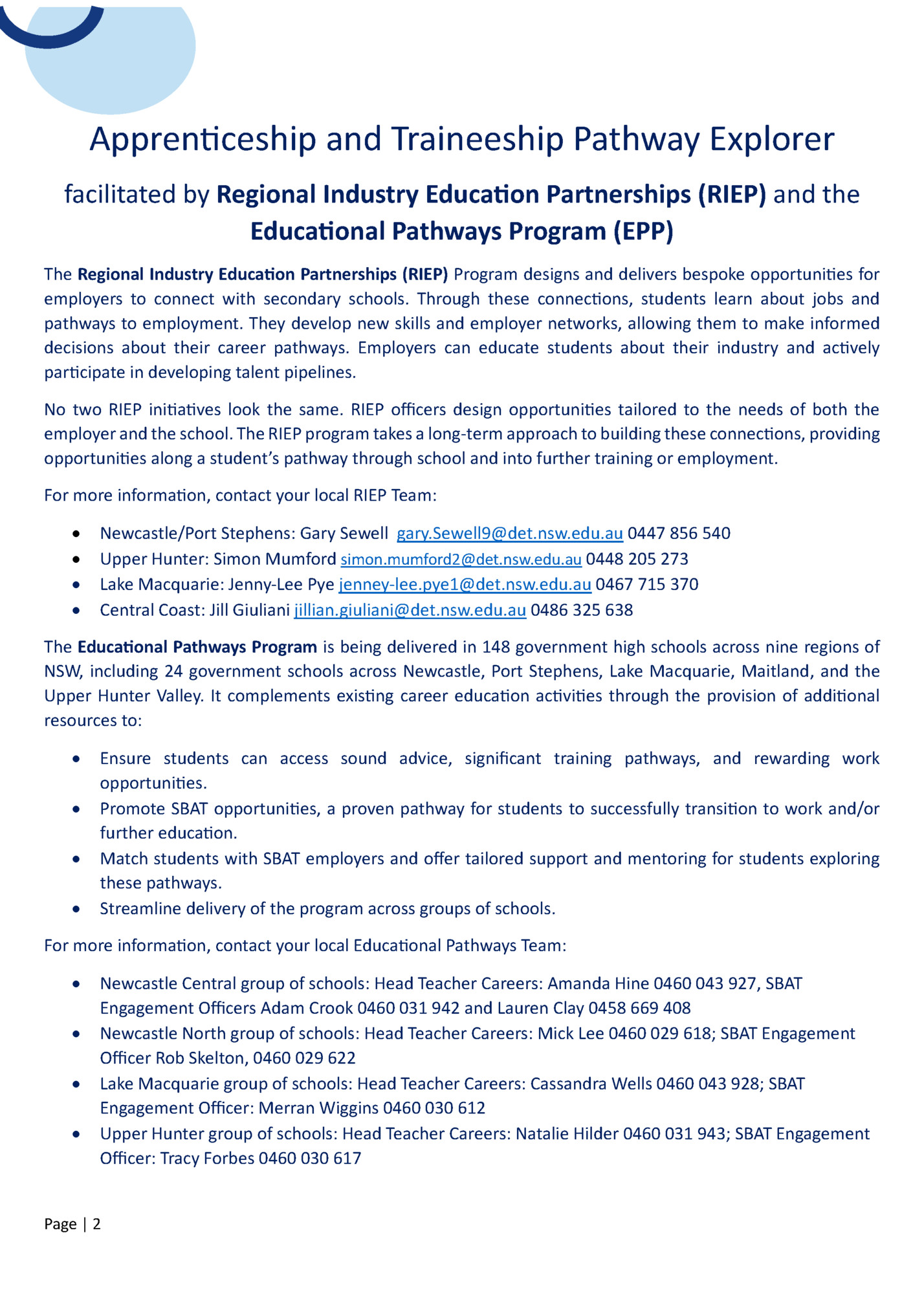 Apprenticeship and Traineeship Pathway Explorer
