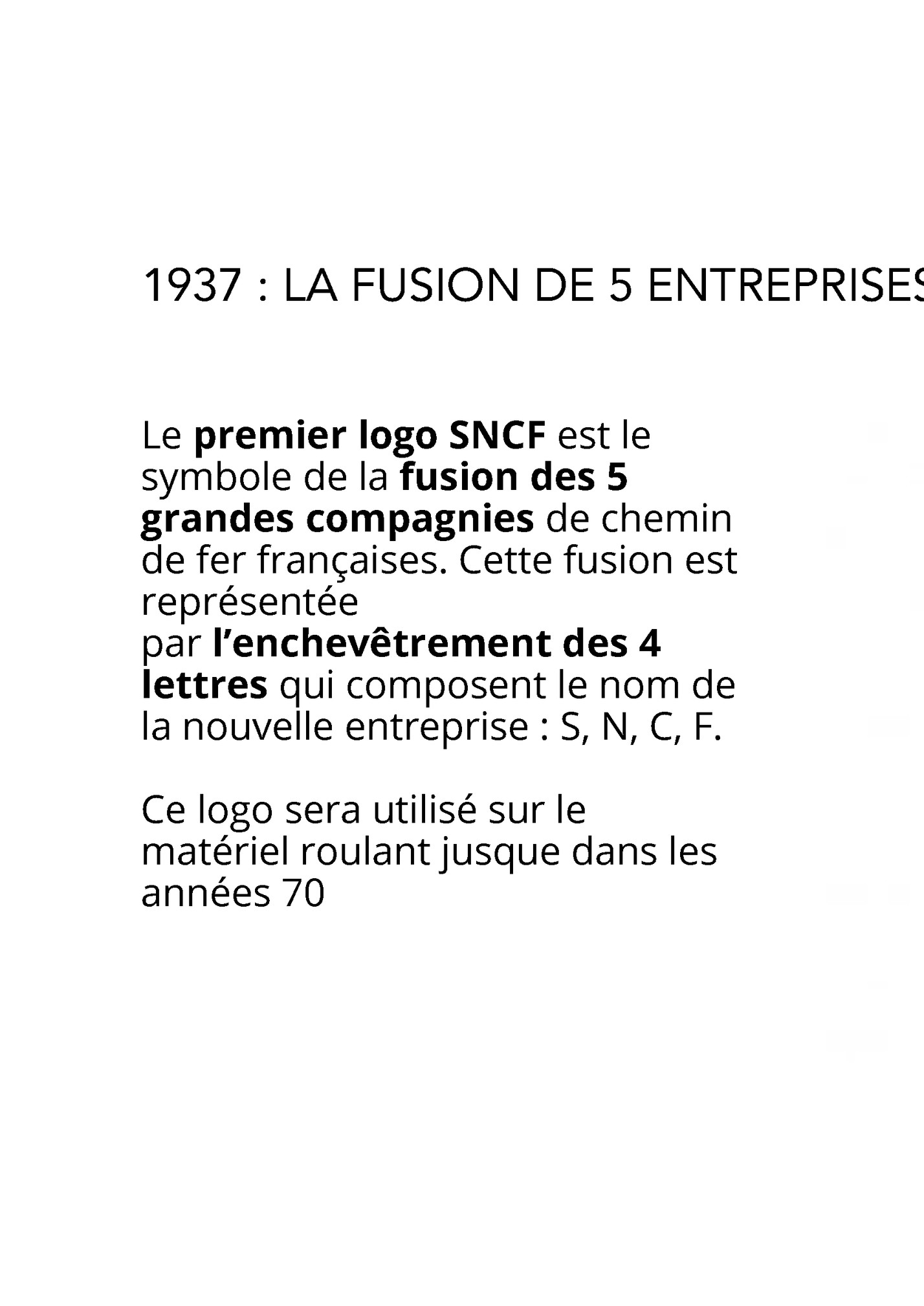 1937 : LA FUSION DE 5 ENTREPRISES POUR EN FONDER UNE NOUVELLE