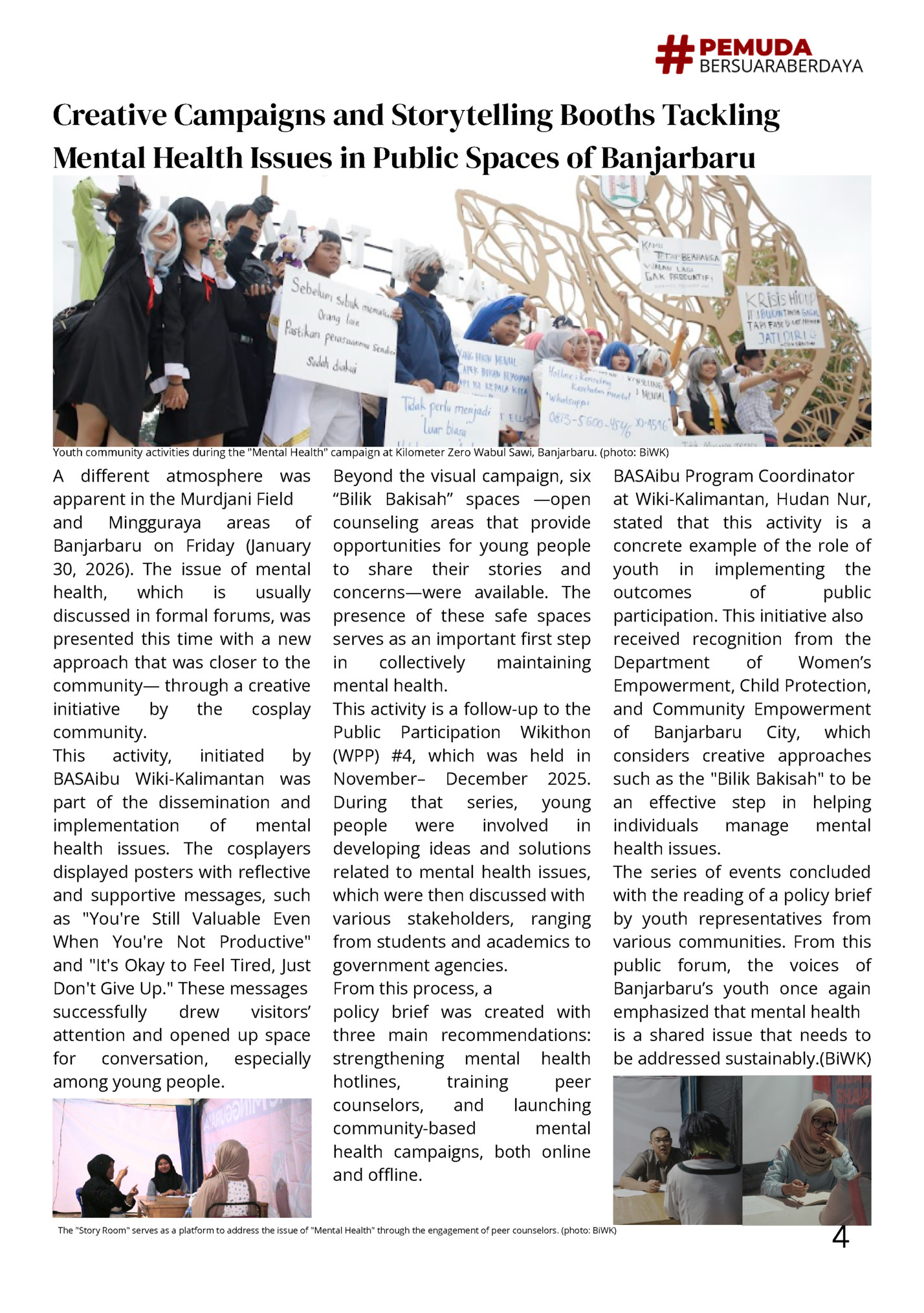 Creative Campaigns and Storytelling Booths Tackling