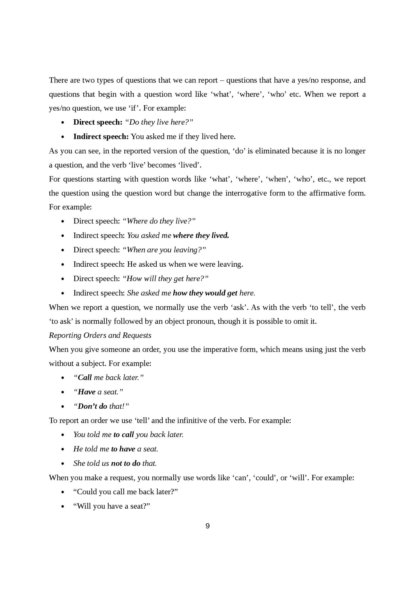 There are two types of questions that we can report – questions that have a yes/no response, and