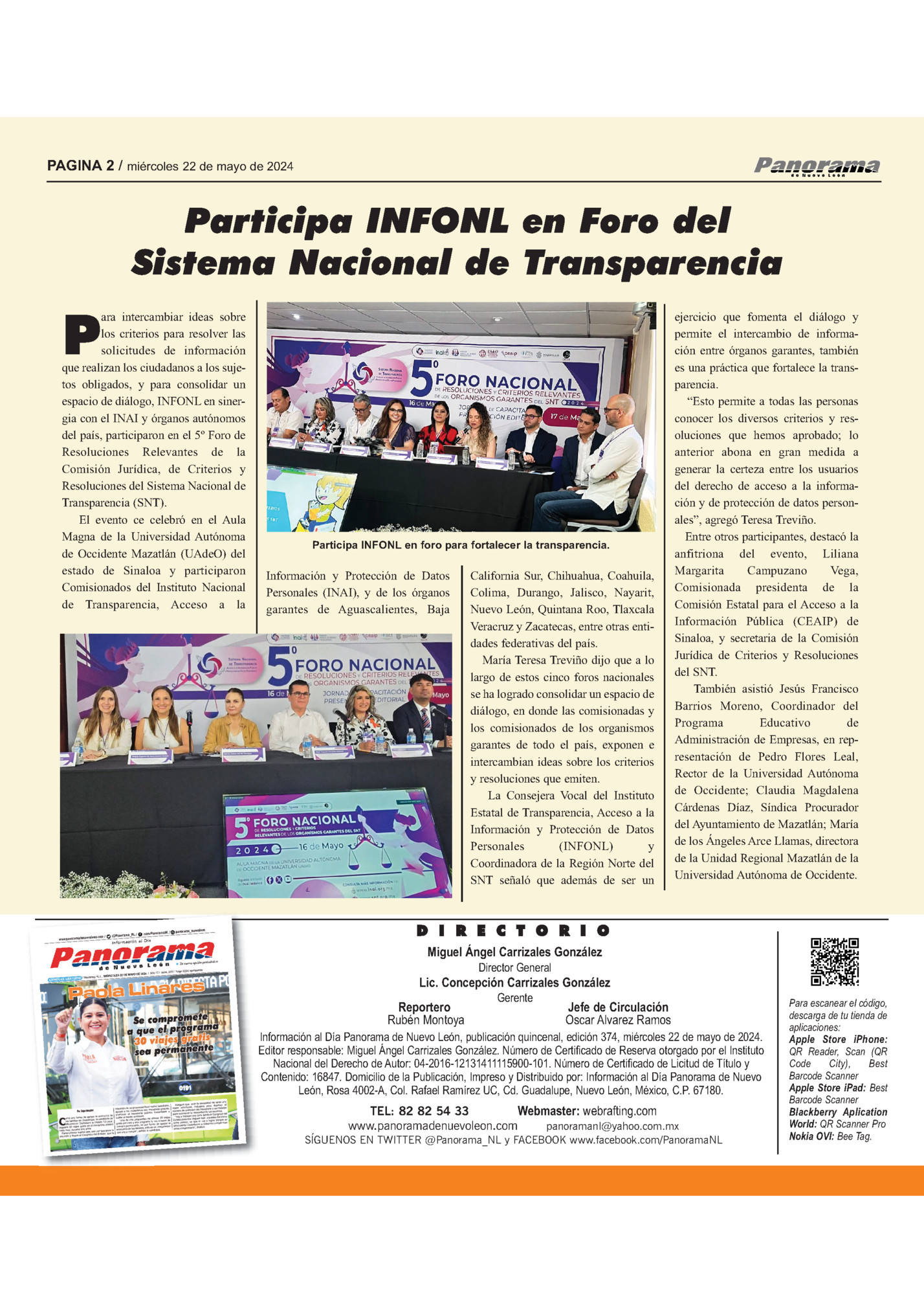 PAGINA 2 / miércoles 22 de mayo de 2024