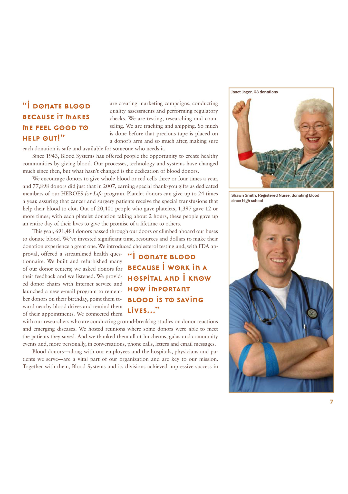 Janet Jager, 63 donations