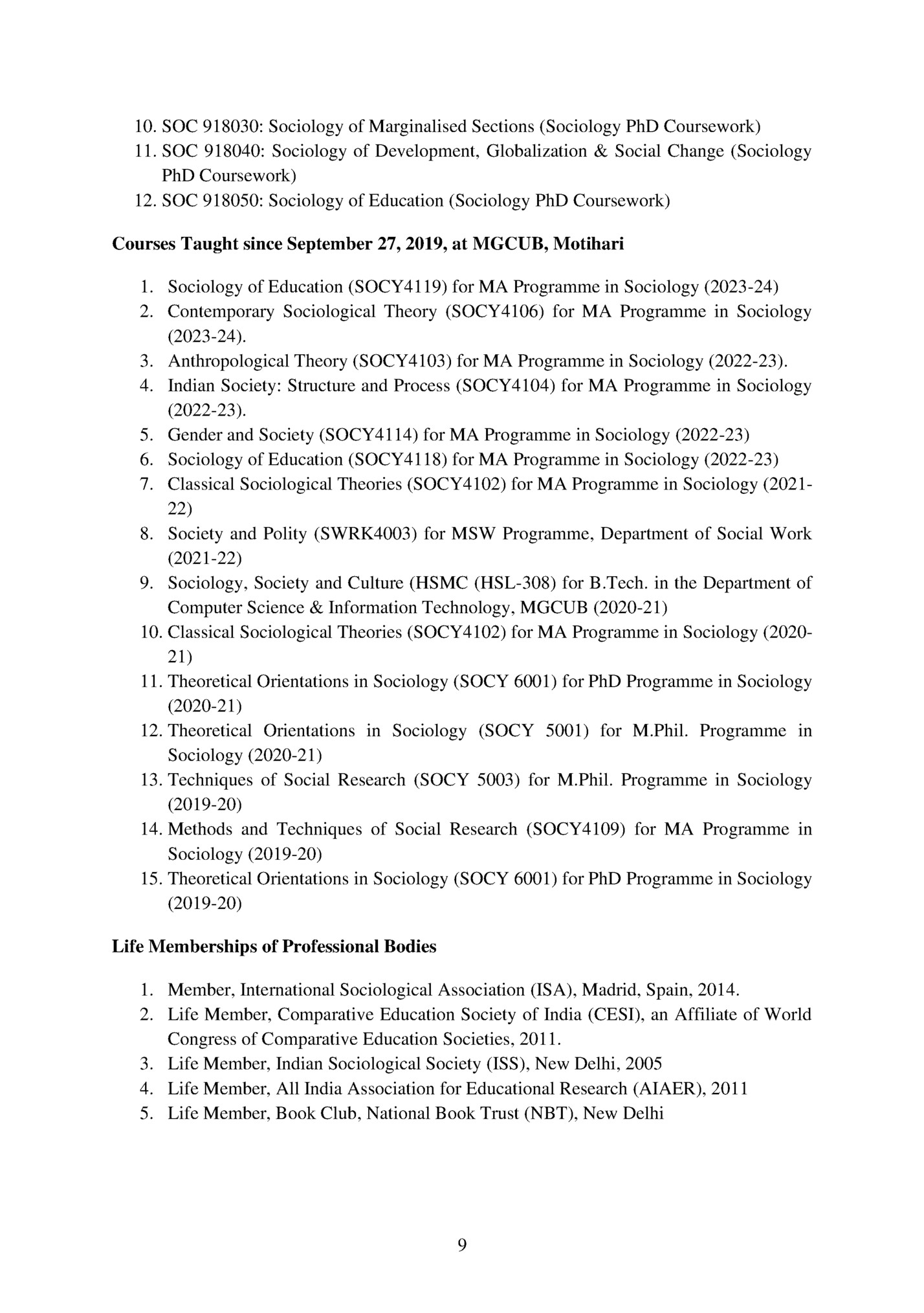 10. SOC 918030: Sociology of Marginalised Sections (Sociology PhD Coursework)