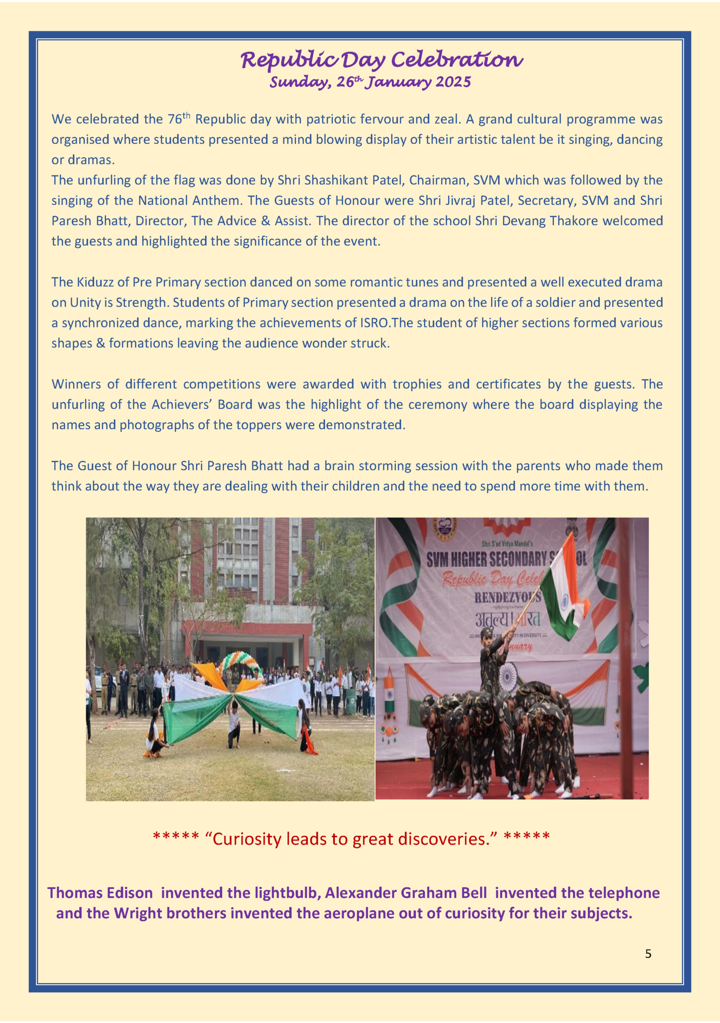 Republic Day Celebration Republic Day Celebration