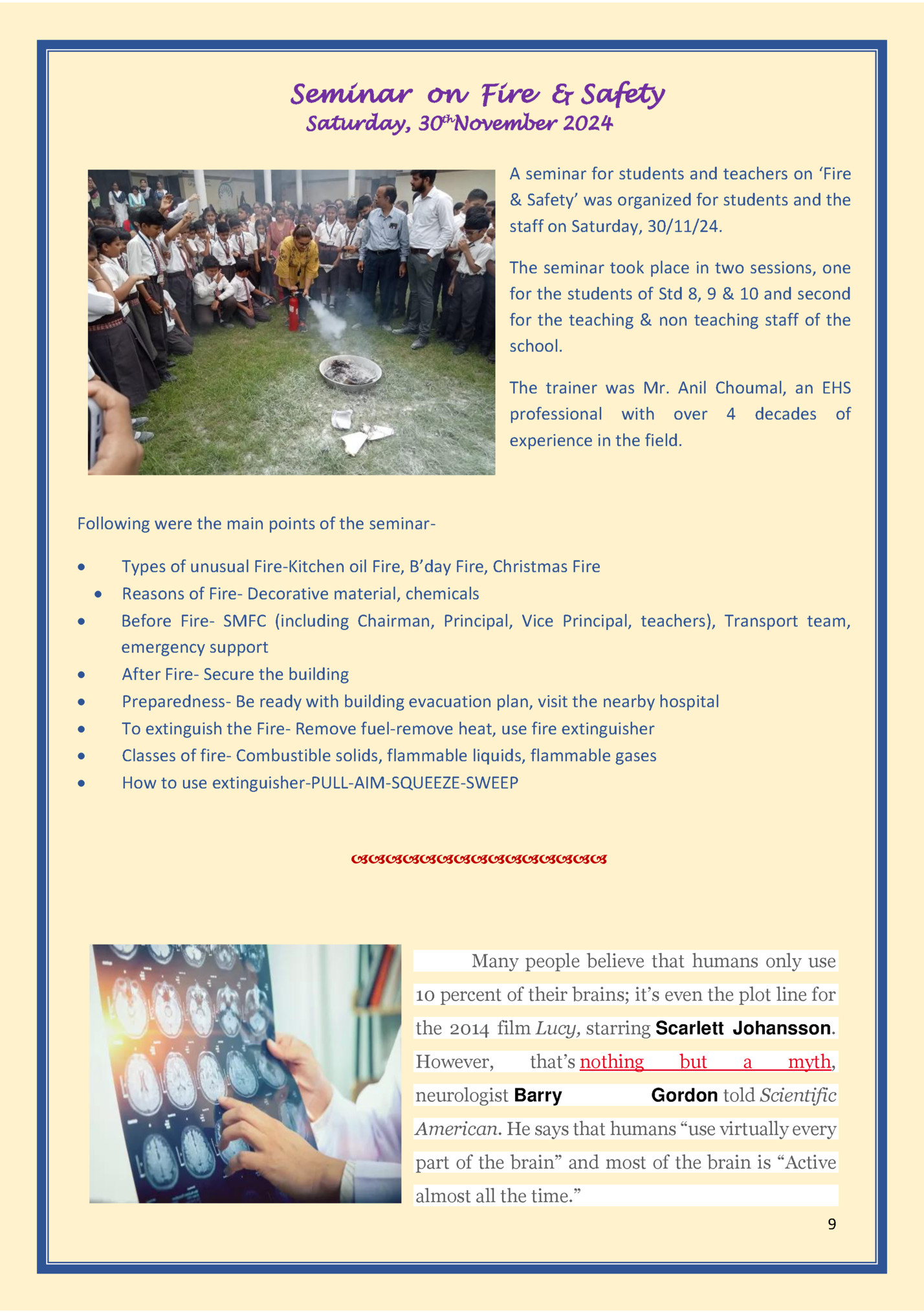 Seminar on Fire & Safety Seminar on Fire & Safety