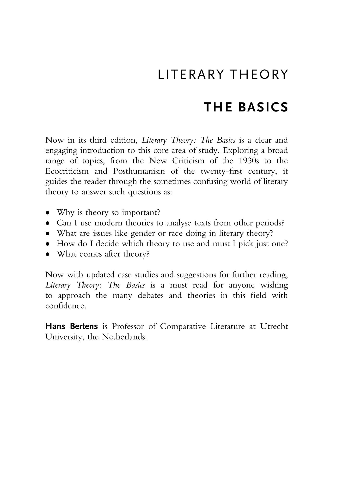 LITERARY THEORY