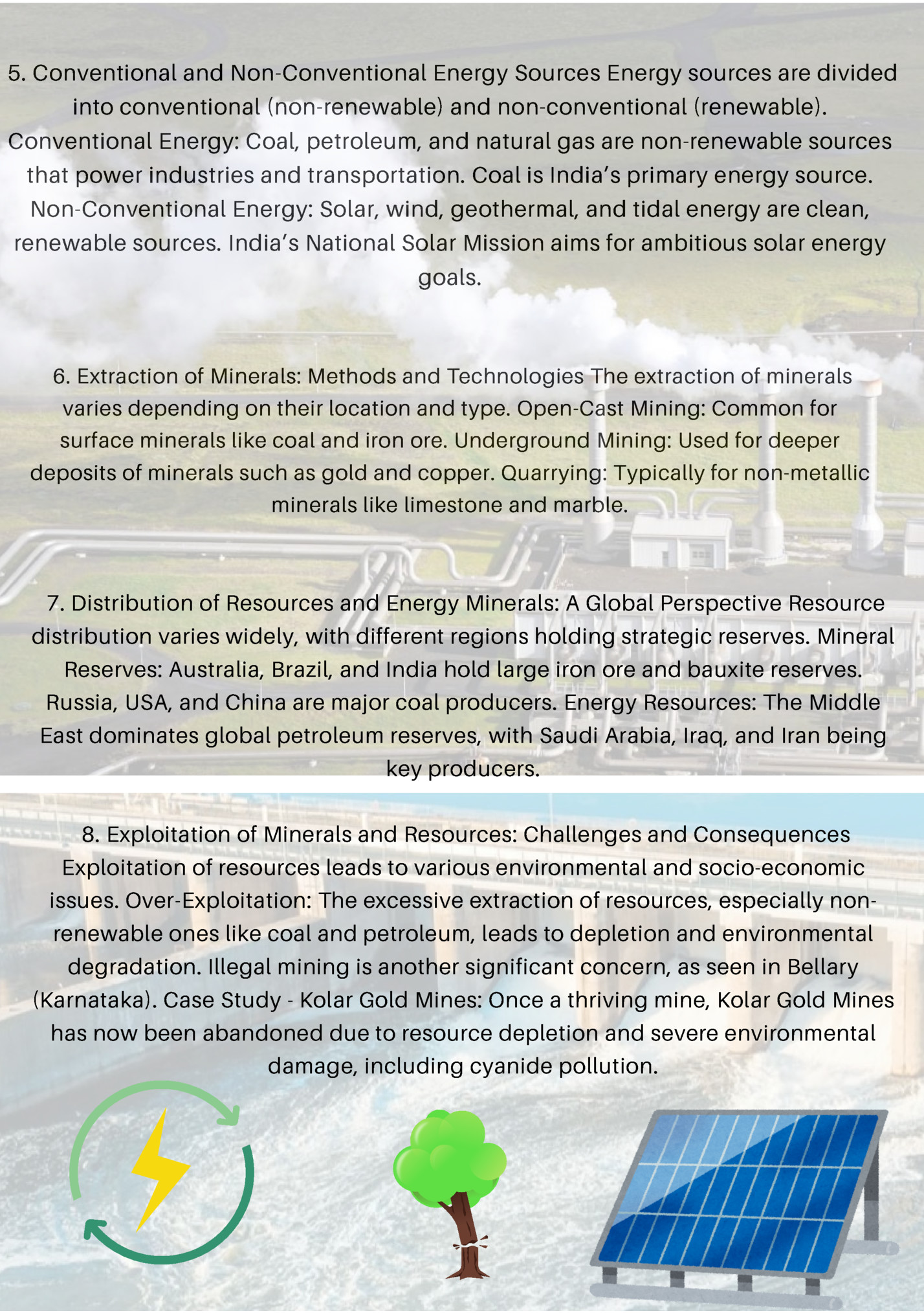 5. Conventional and Non-Conventional Energy Sources Energy sources are divided