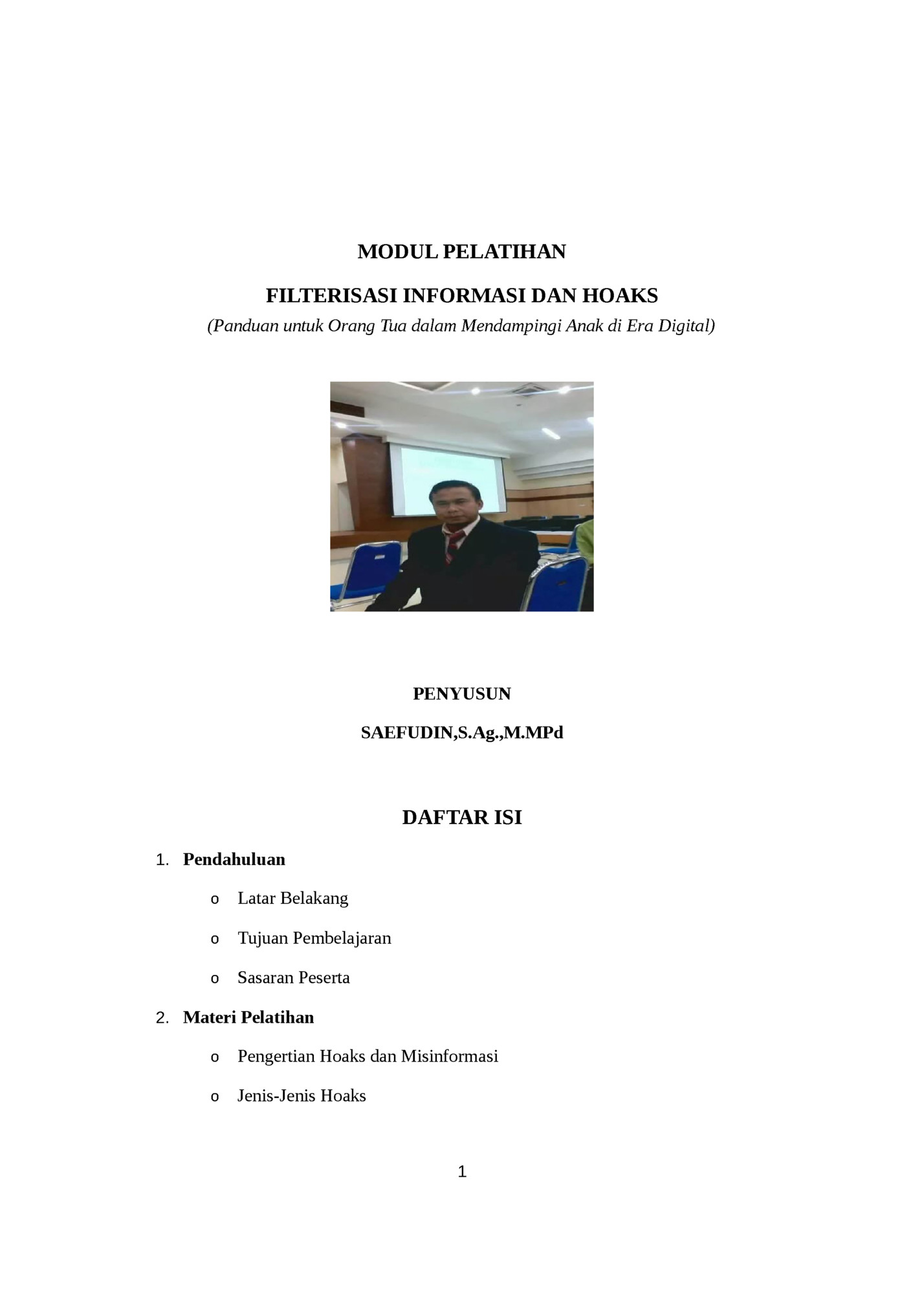 MODUL PELATIHAN MODUL PELATIHAN