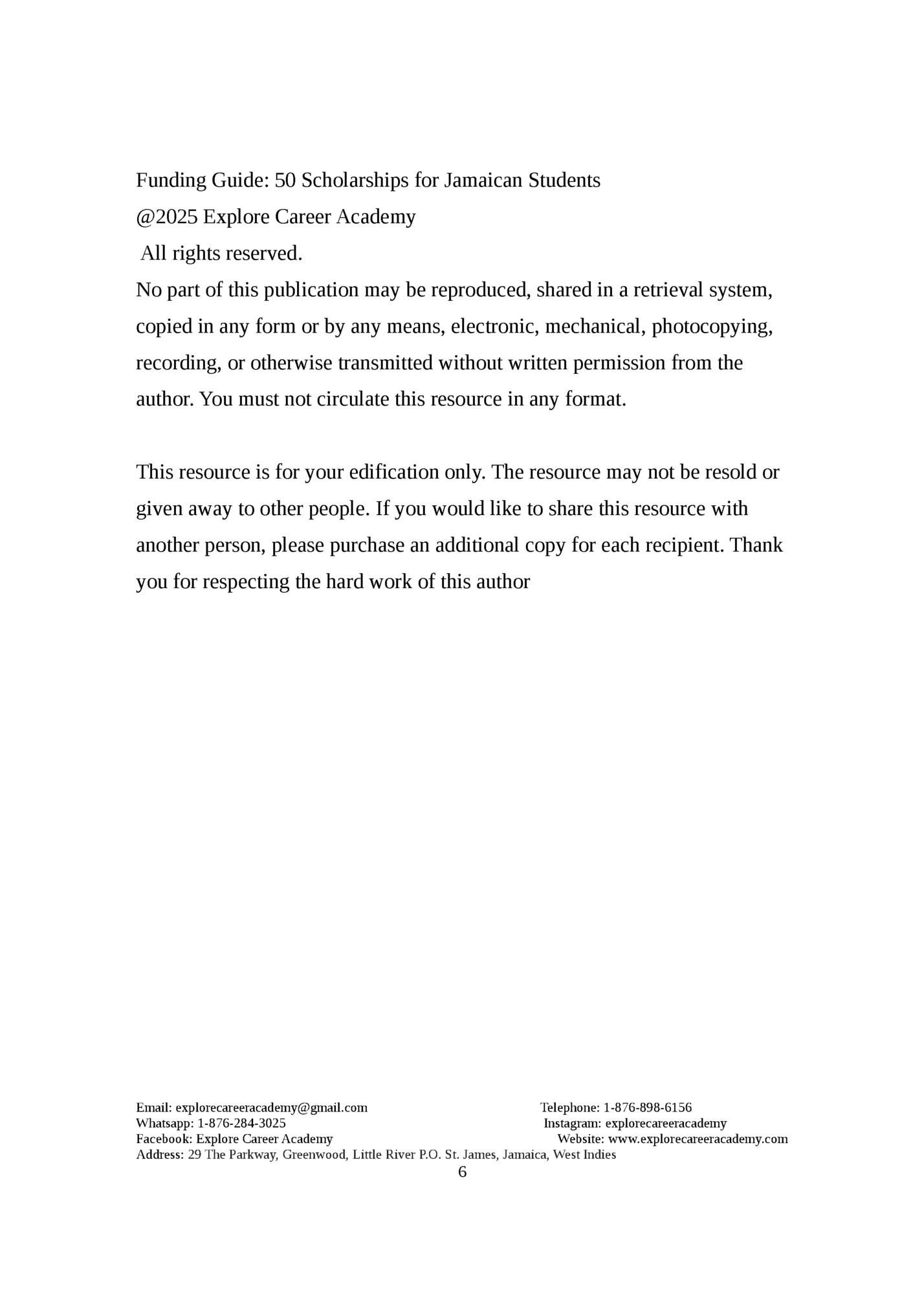 Funding Guide: 50 Scholarships for Jamaican Students