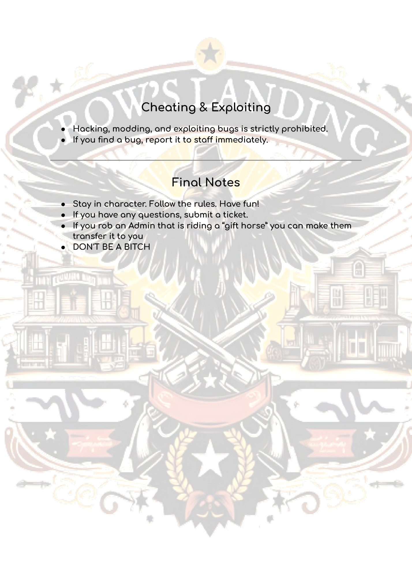 Cheating & Exploiting Cheating & Exploiting