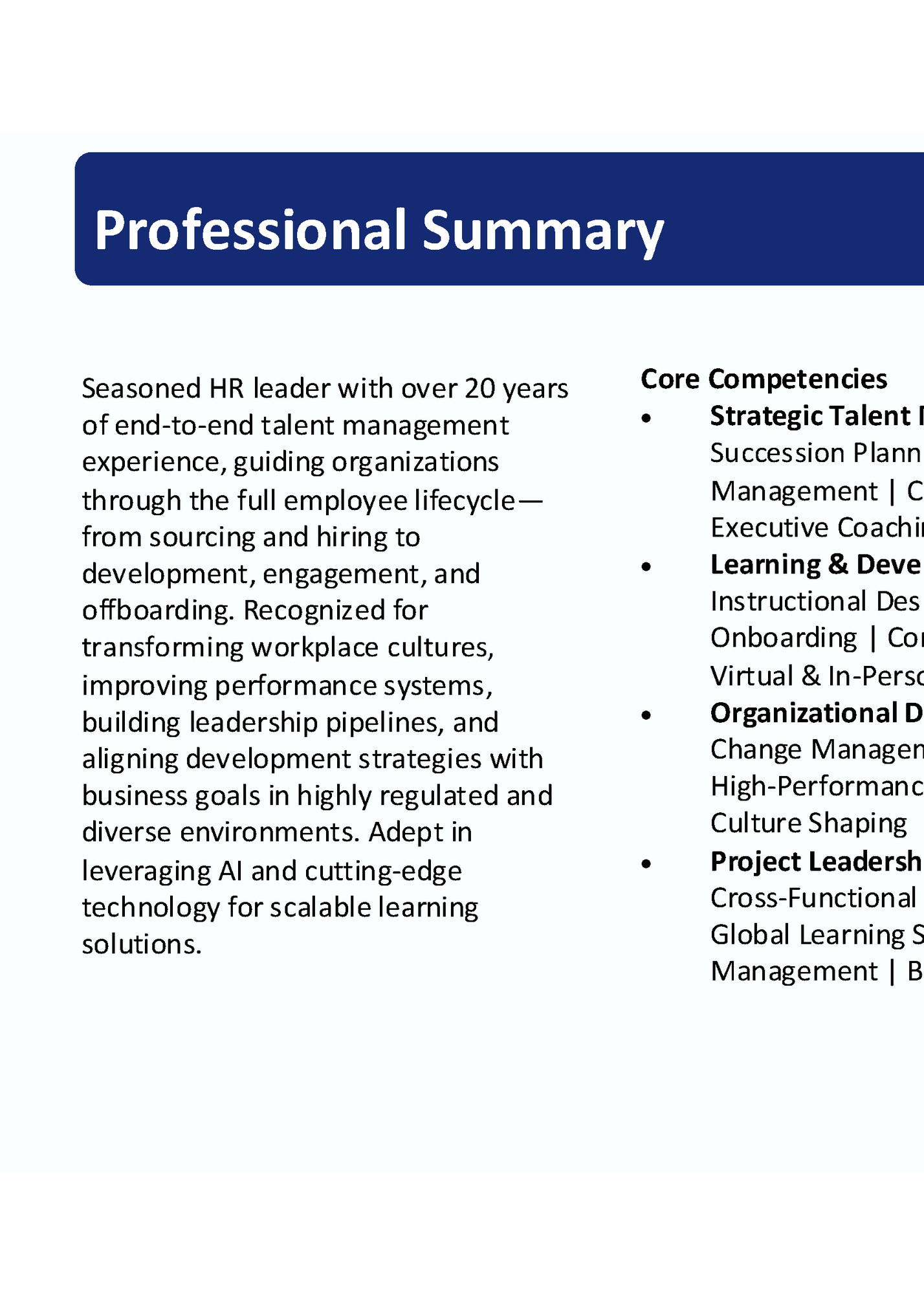 Professional Summary