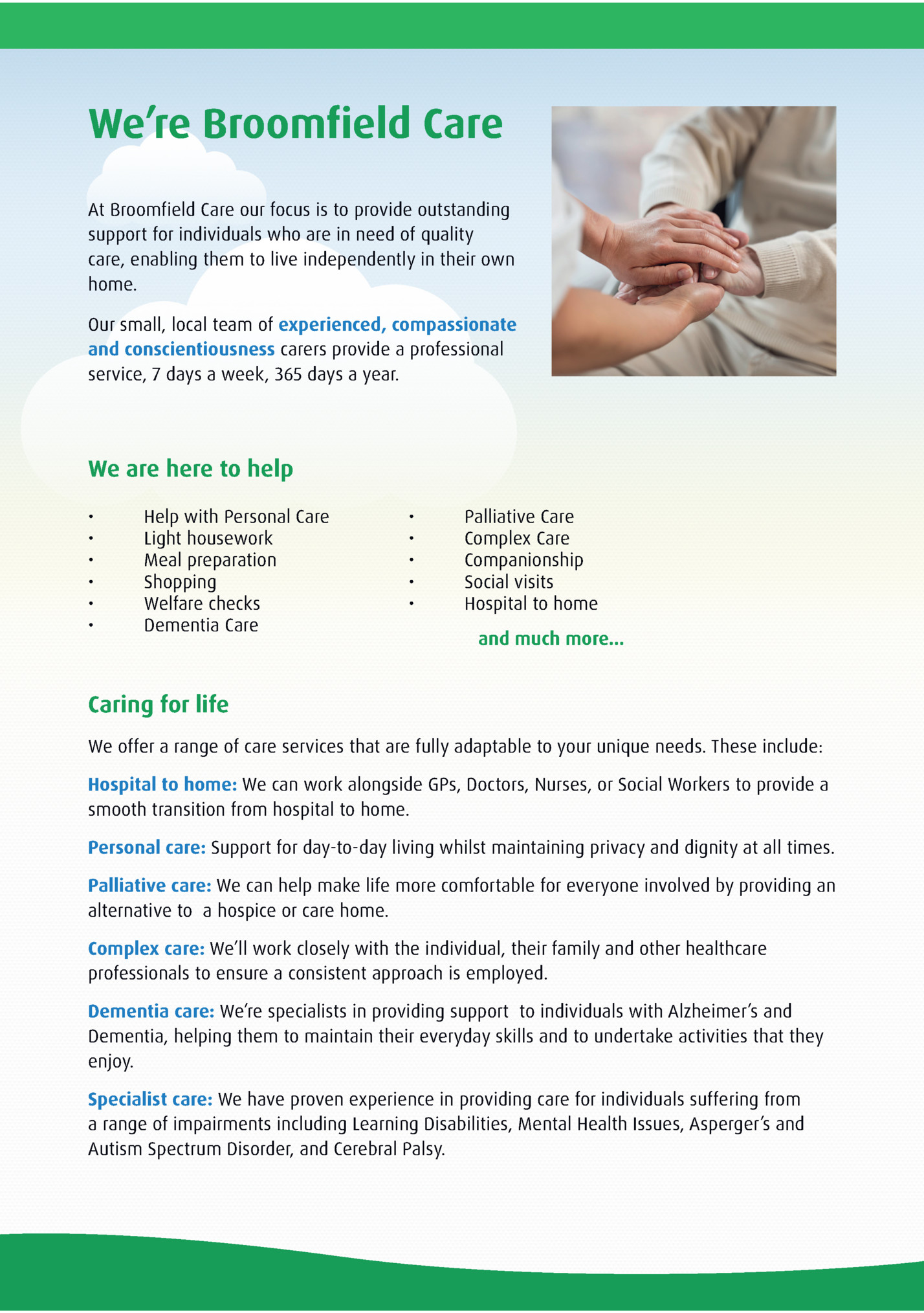 We’re Broomfield Care We’re Broomfield Care