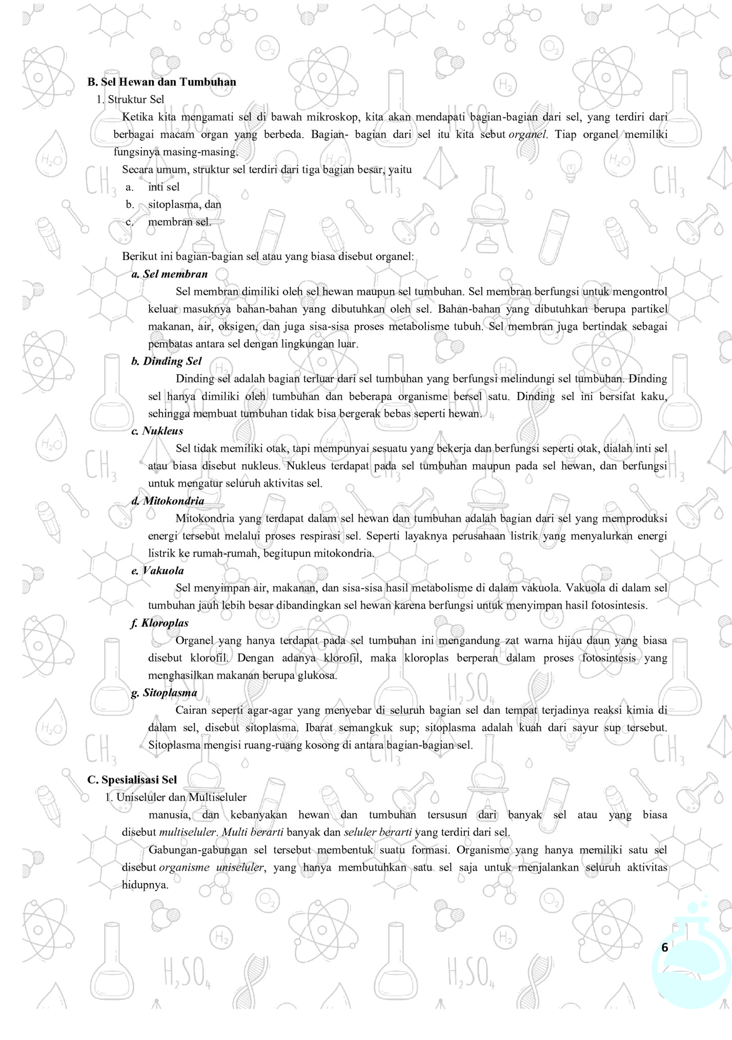 B. Sel Hewan dan Tumbuhan