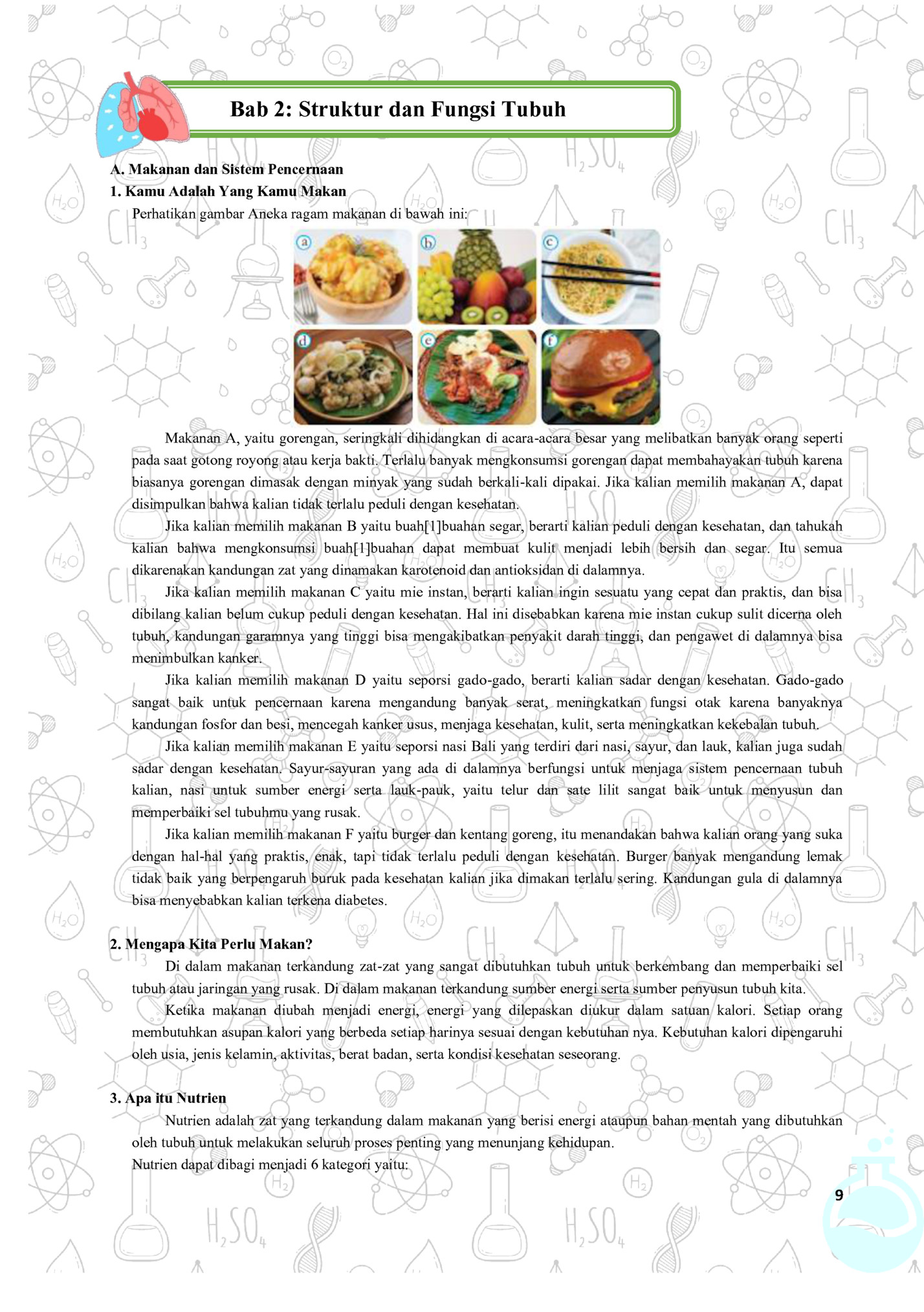 Bab 2: Struktur dan Fungsi Tubuh