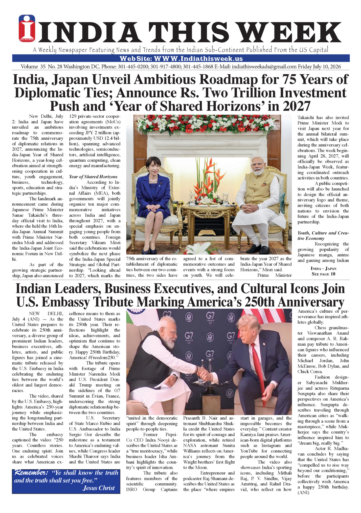 INDIA THIS WEEK INDIA THIS WEEK