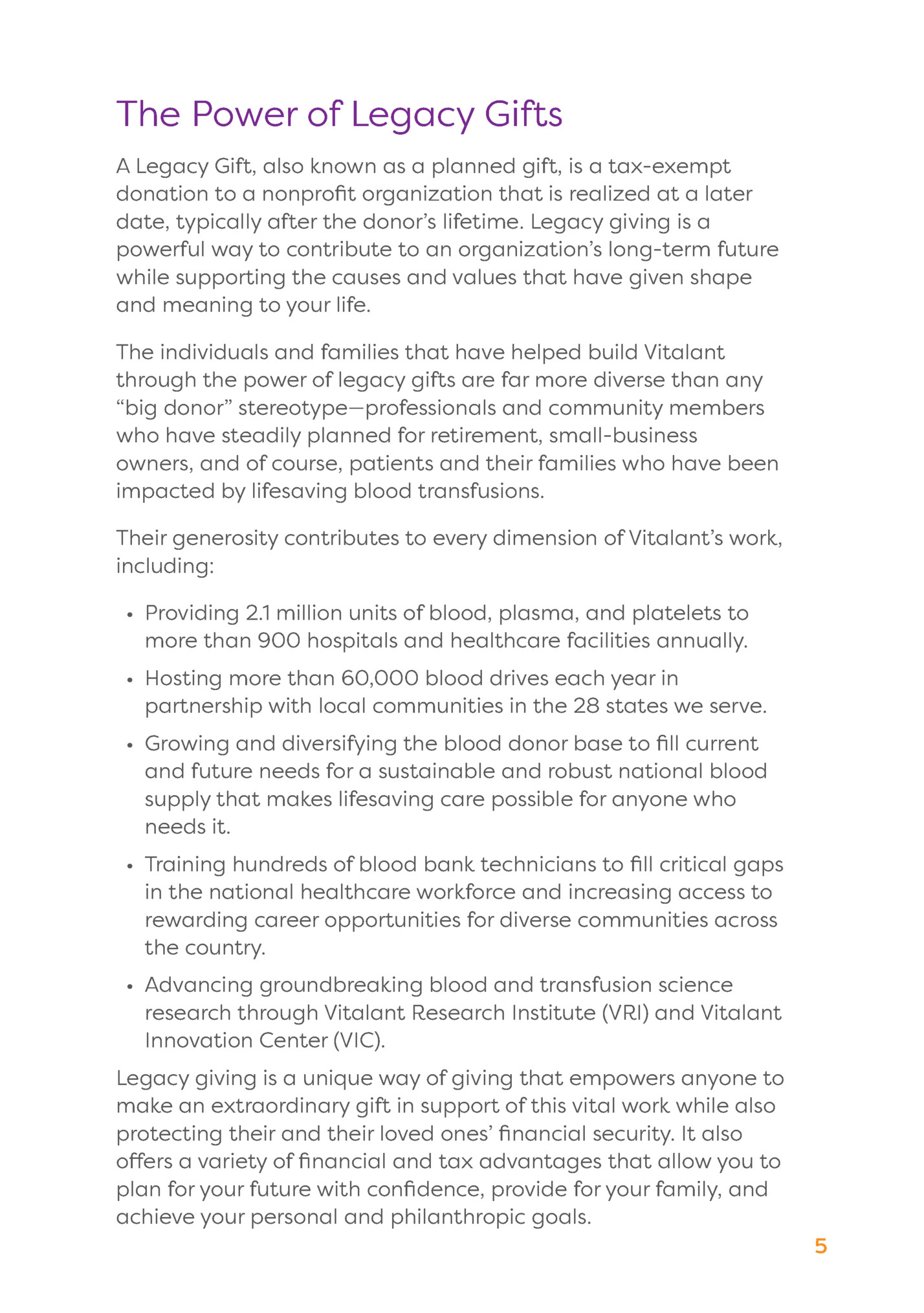 The Power of Legacy Gifts