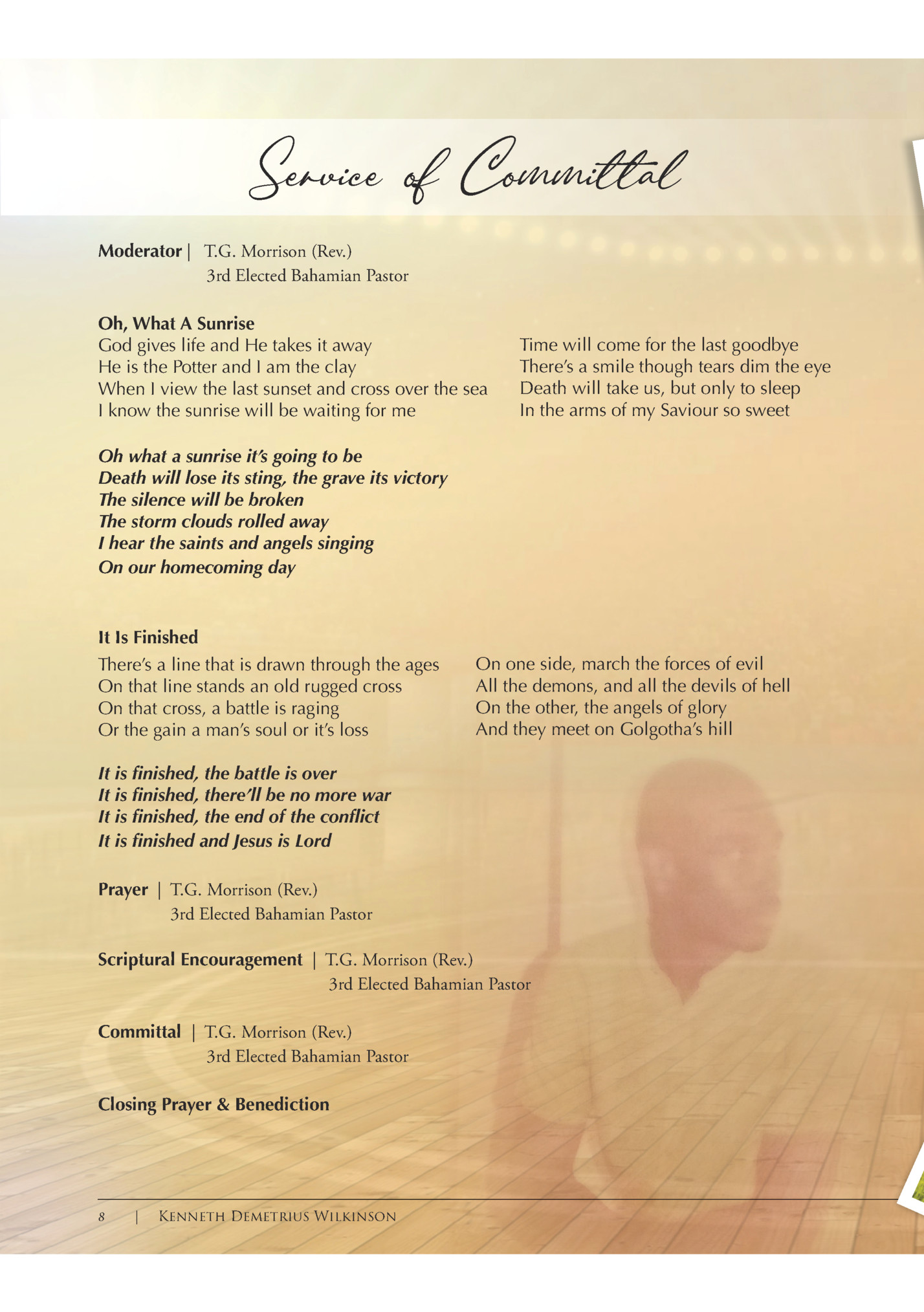 Service of Committal Service of Committal