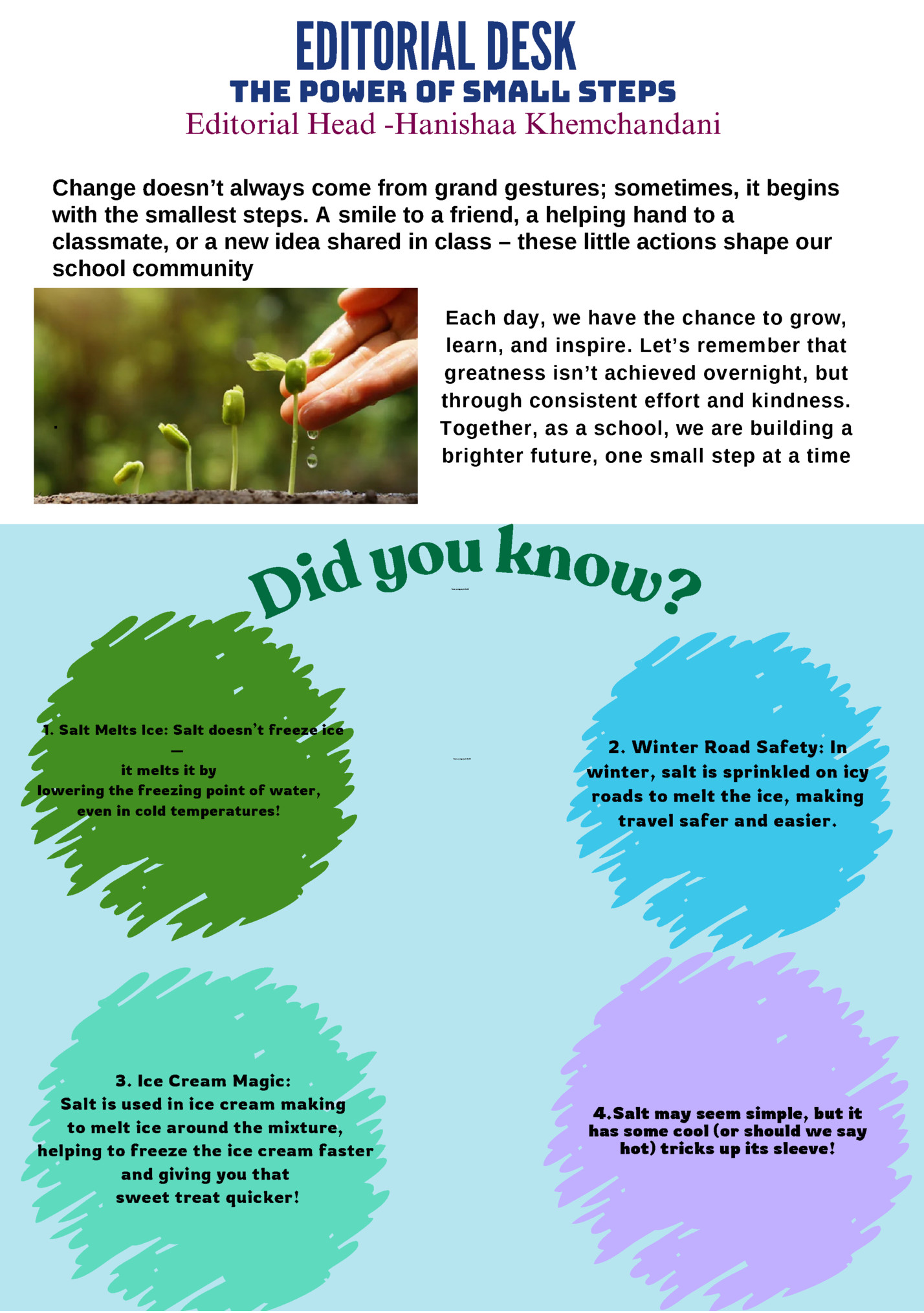 EDITORIALSmall Steps EDITORIALSmall Steps