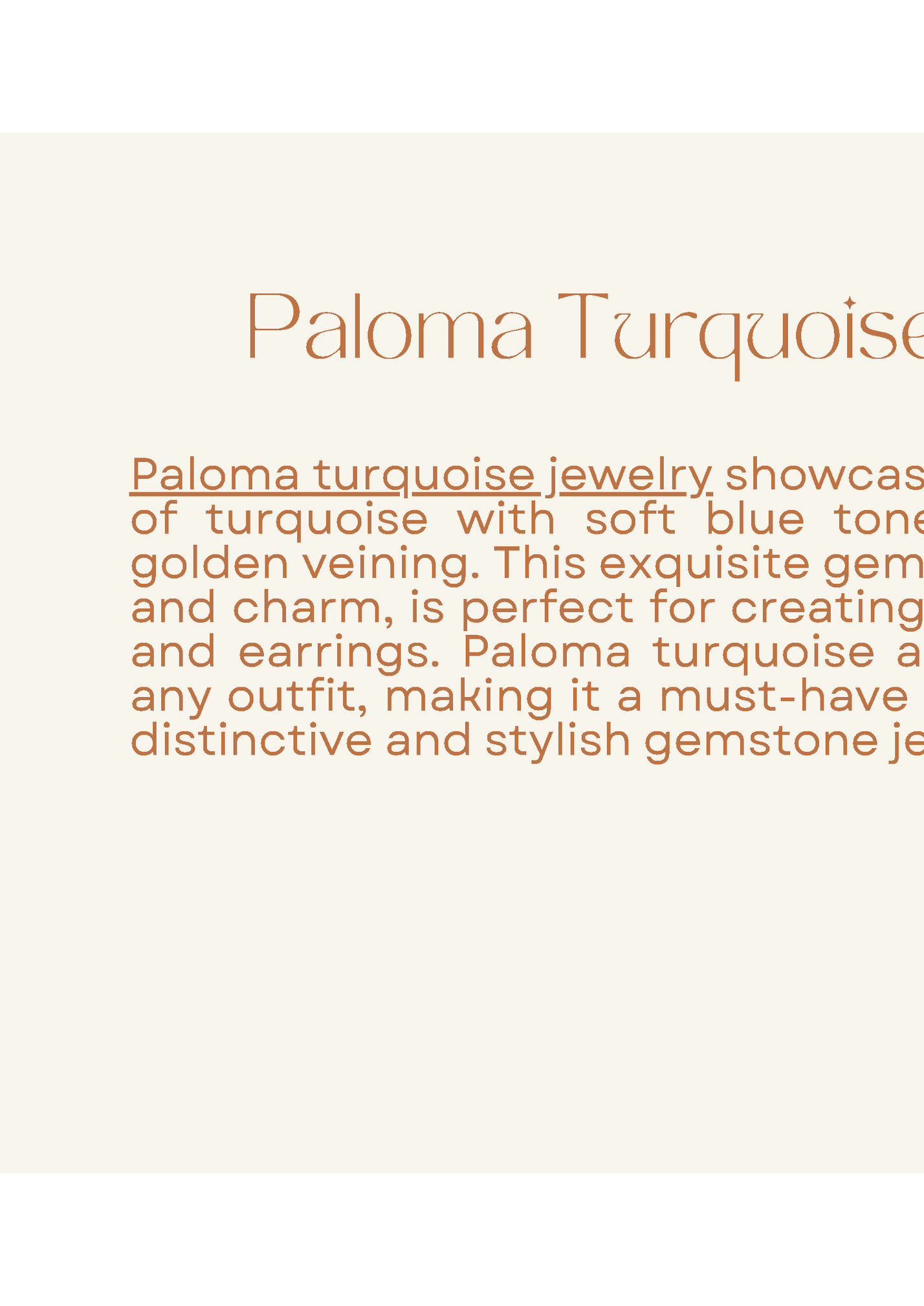 Paloma Turquoise Jewelry