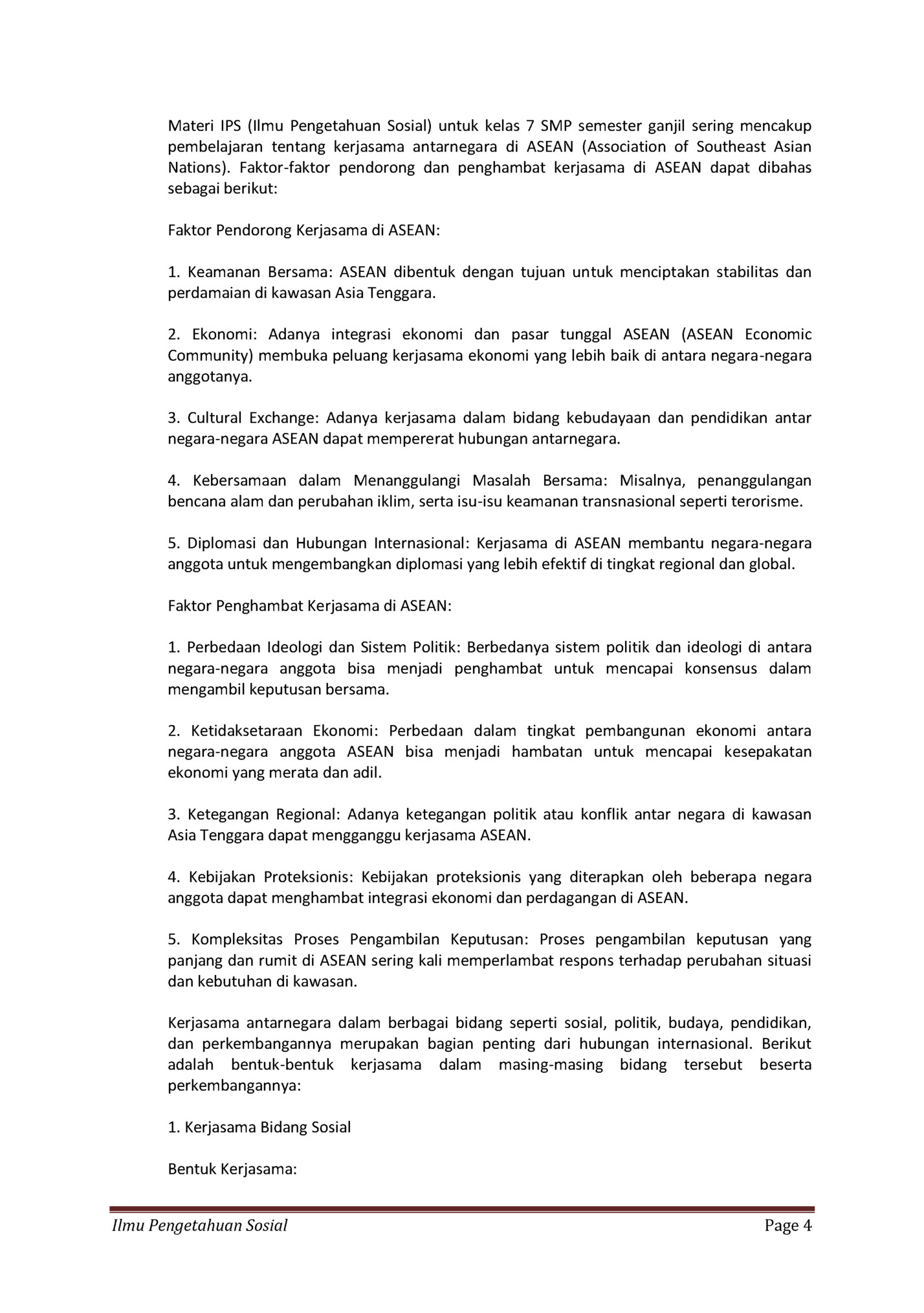 Materi IPS (Ilmu Pengetahuan Sosial) untuk kelas 7 SMP semester ganjil sering mencakup