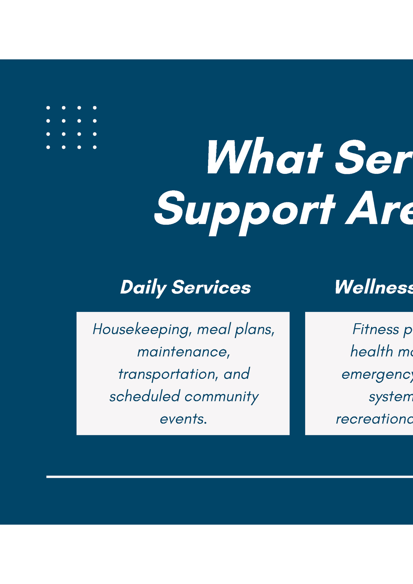 What Services and What Services and