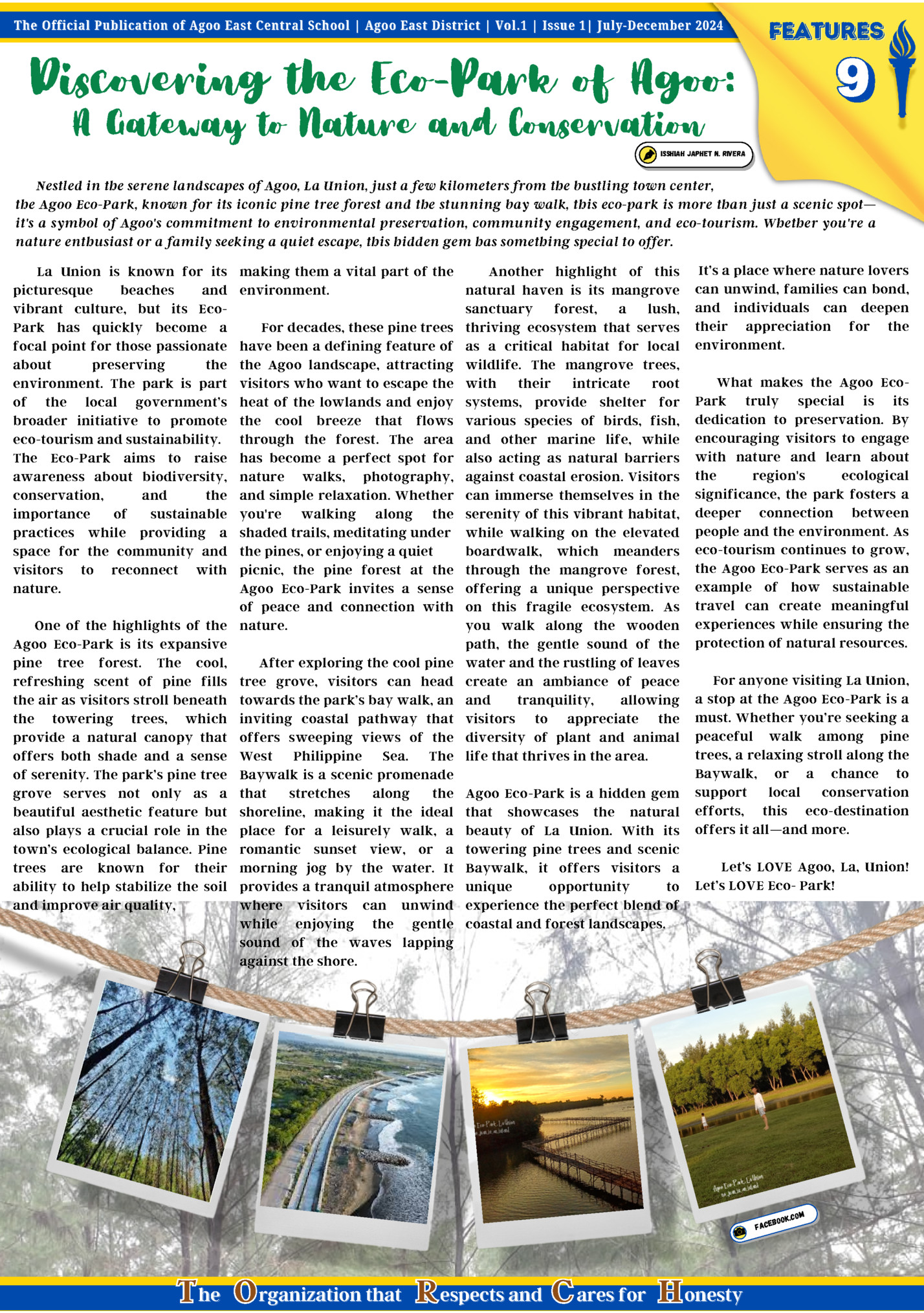 The Official Publication of Agoo East Central School | Agoo East District | Vol.1 | Issue 1| July-December 2024