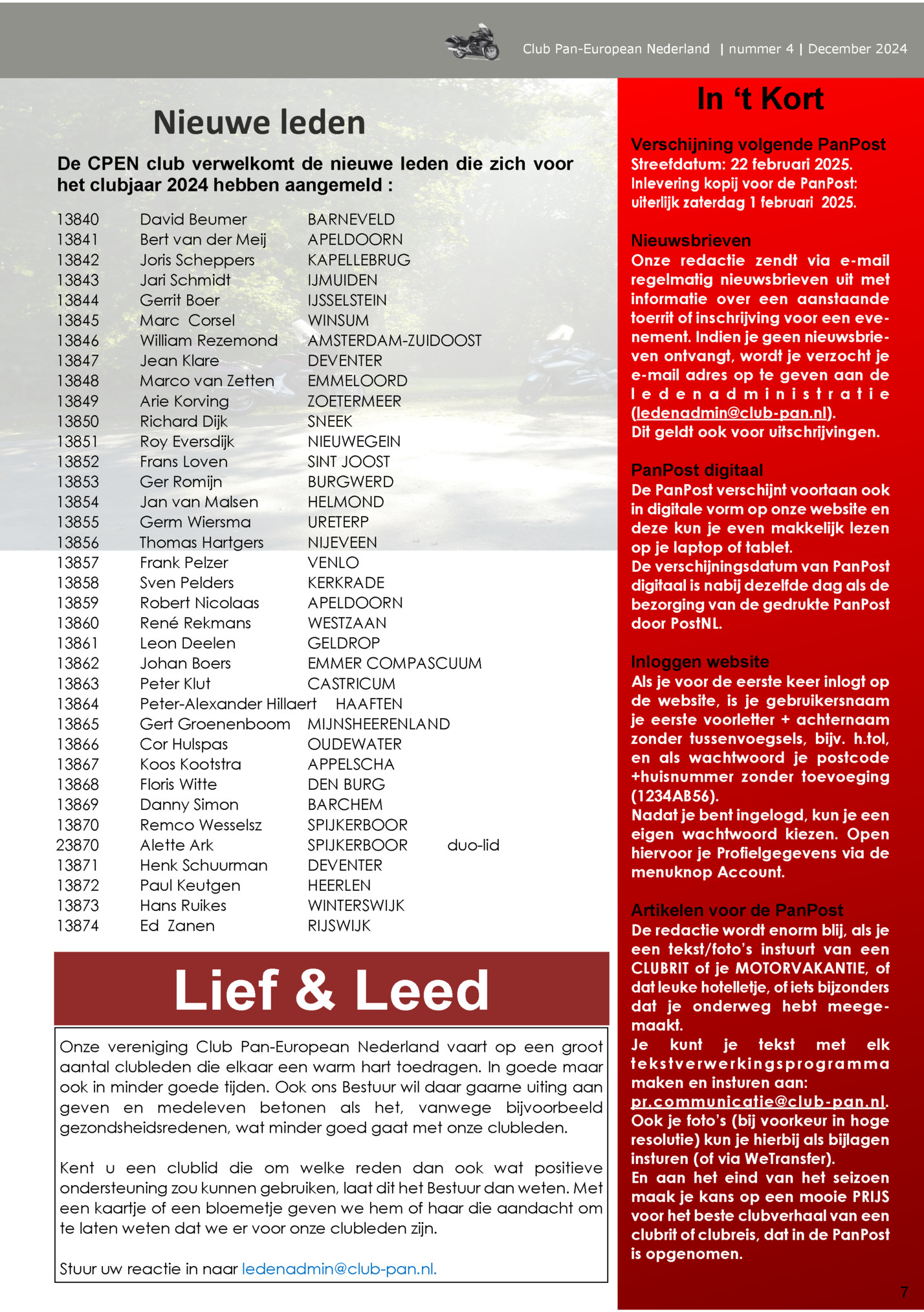 Club Pan-European Nederland | nummer 4 | December 2024