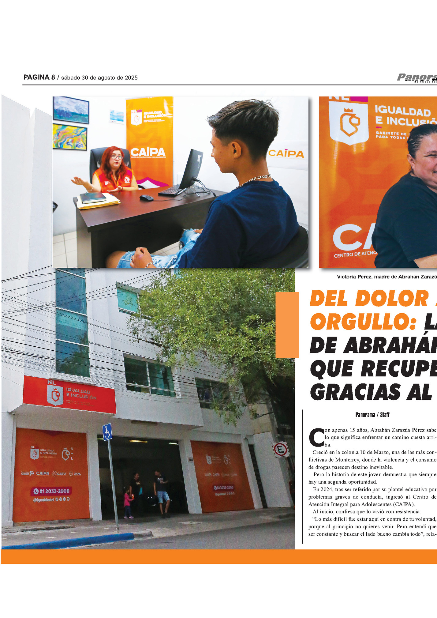 PAGINA 8 / sábado 30 de agosto de 2025