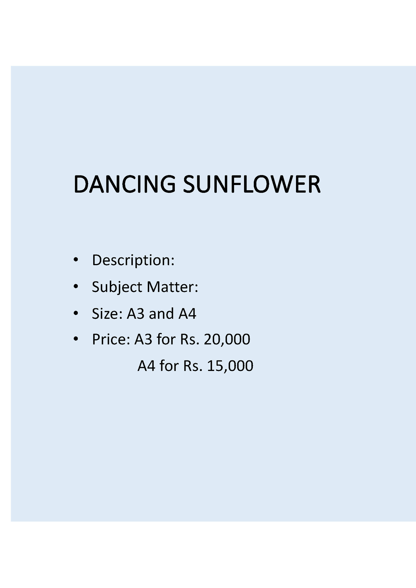 DANCING SUNFLOWER