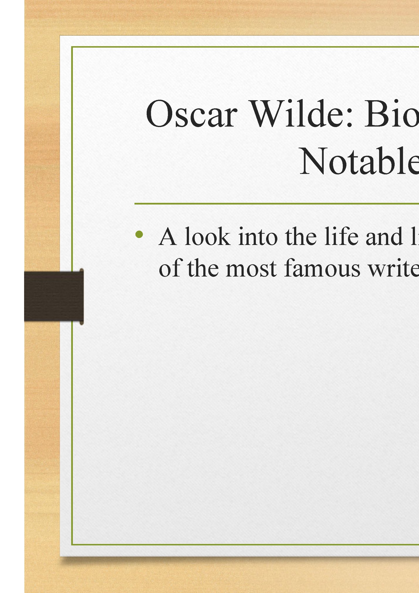 Oscar Wilde: Biography, Life, and