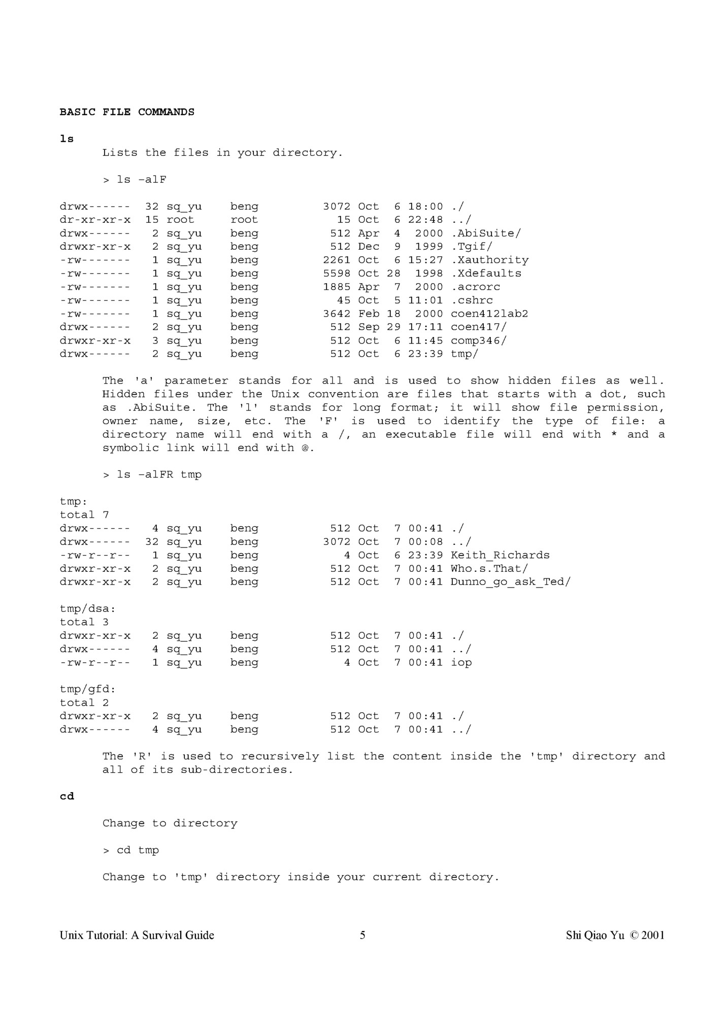 BASIC FILE COMMANDS