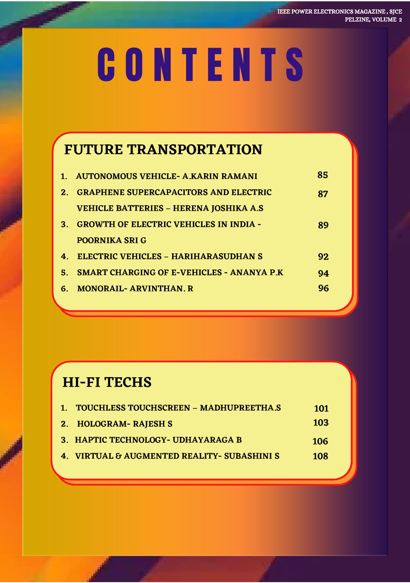 IEEE POWER ELECTRONICS MAGAZINE , SJCE