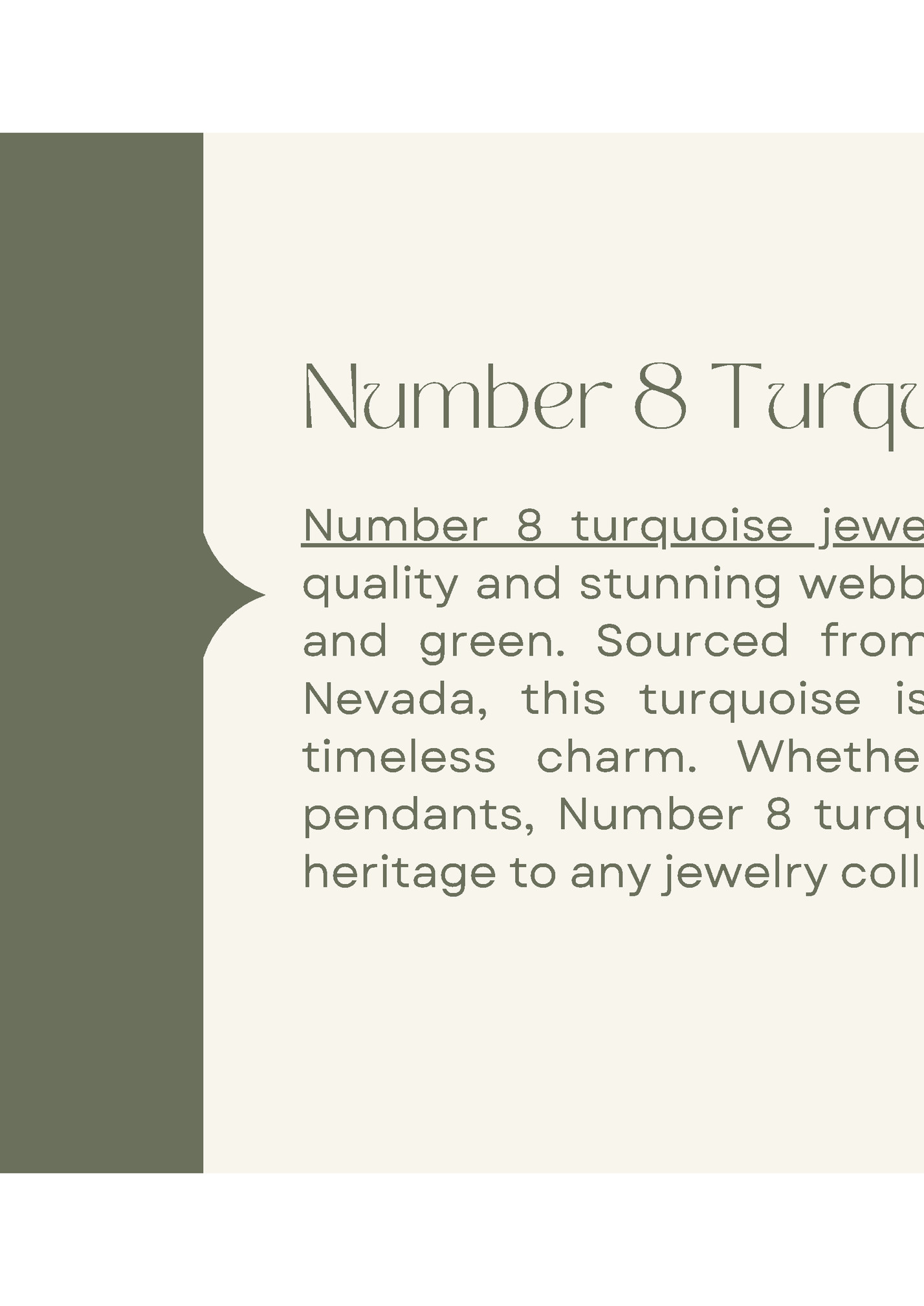 Number 8 Turquoise Jewelry