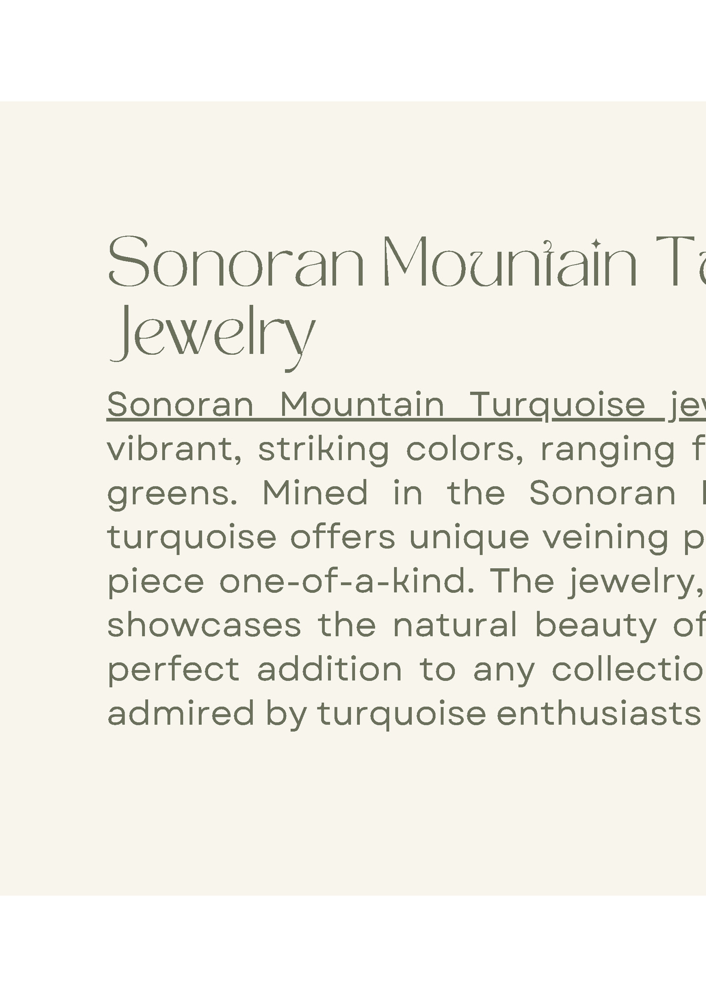 Sonoran Mountain Turquoise