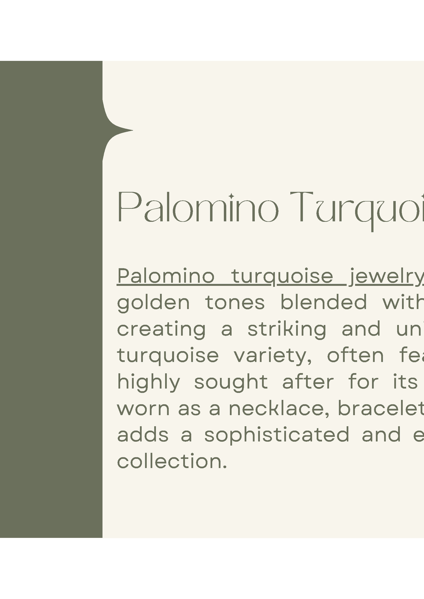 Palomino Turquoise Jewelry