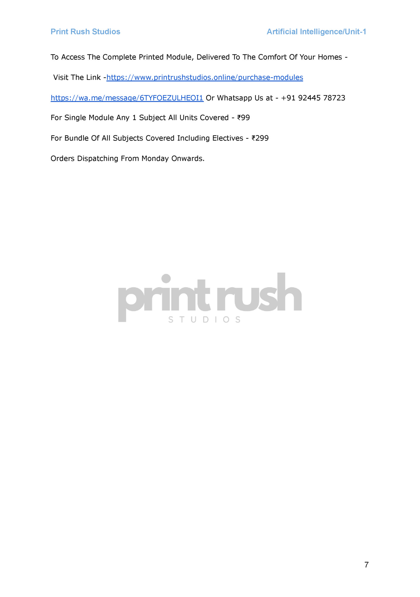 Print Rush Studios