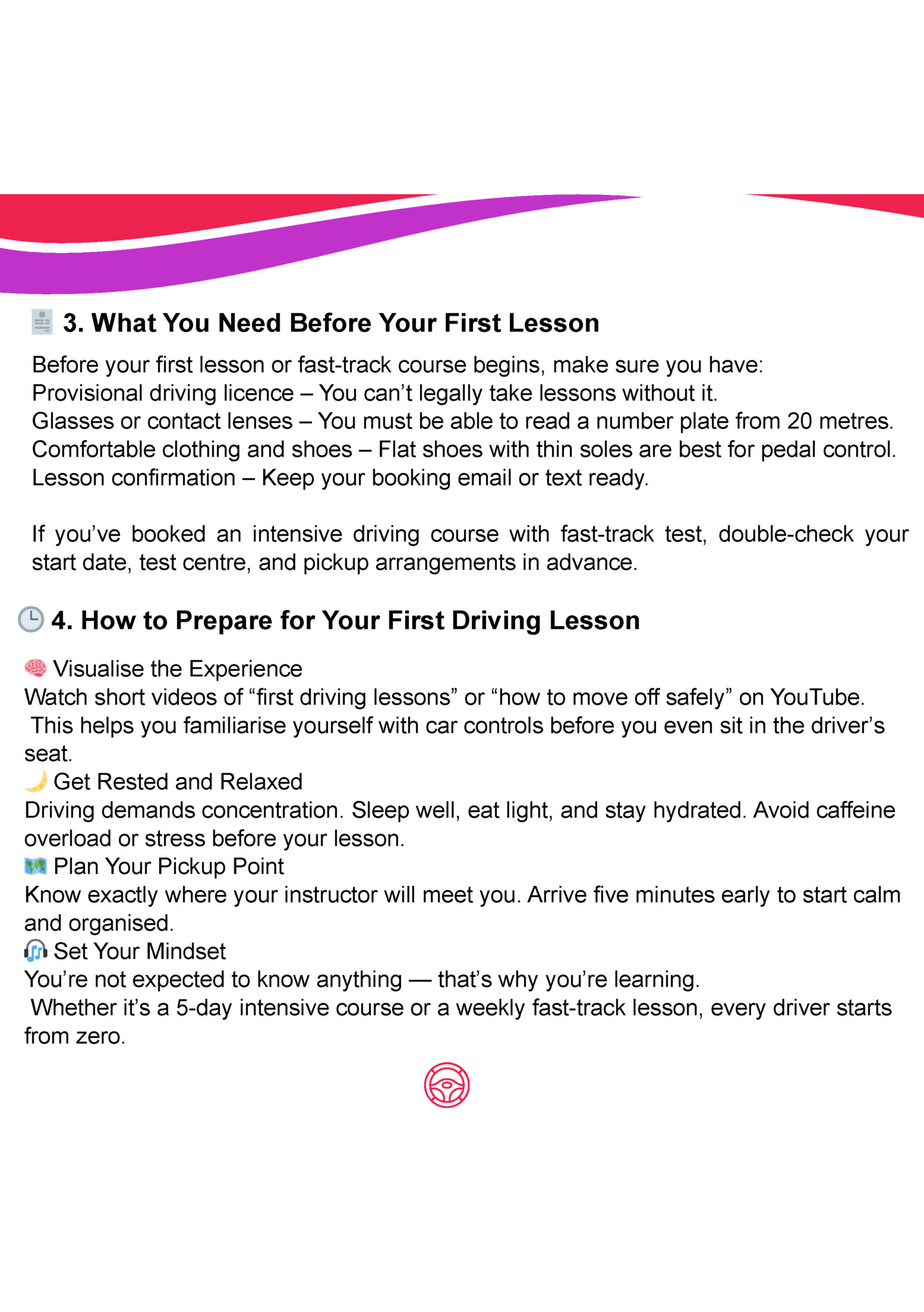 3. What You Need Before Your First Lesson