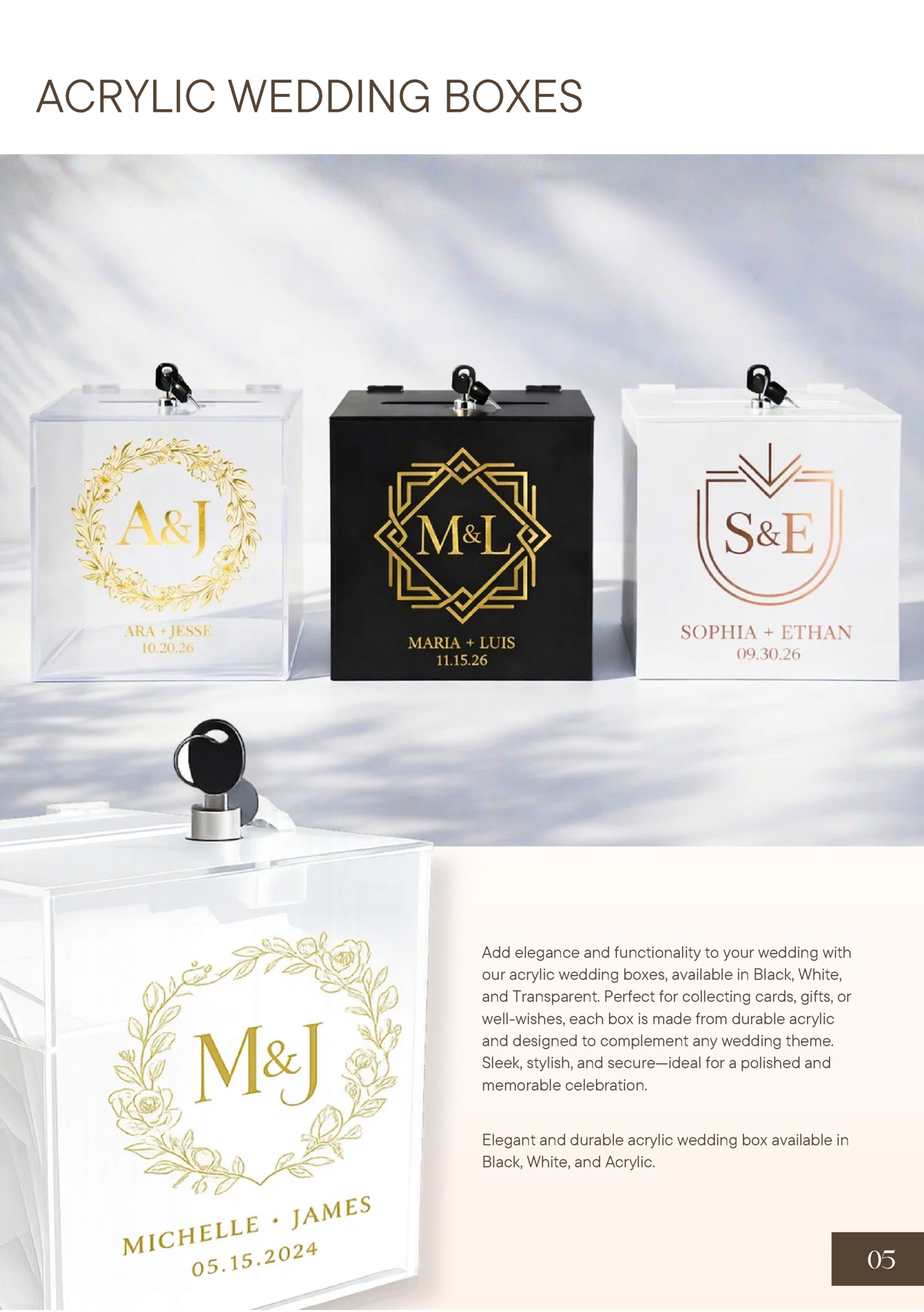 ACRYLIC WEDDING BOXES
