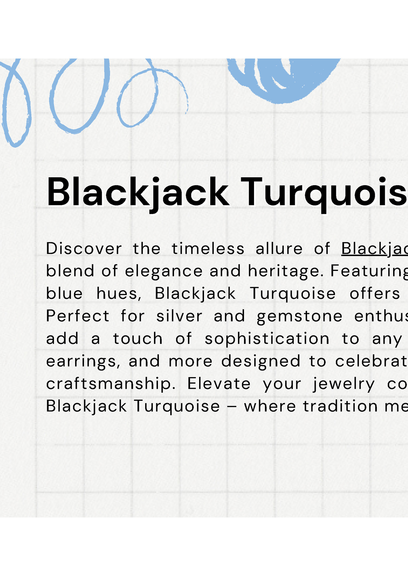 Blackjack Turquoise Jewelry