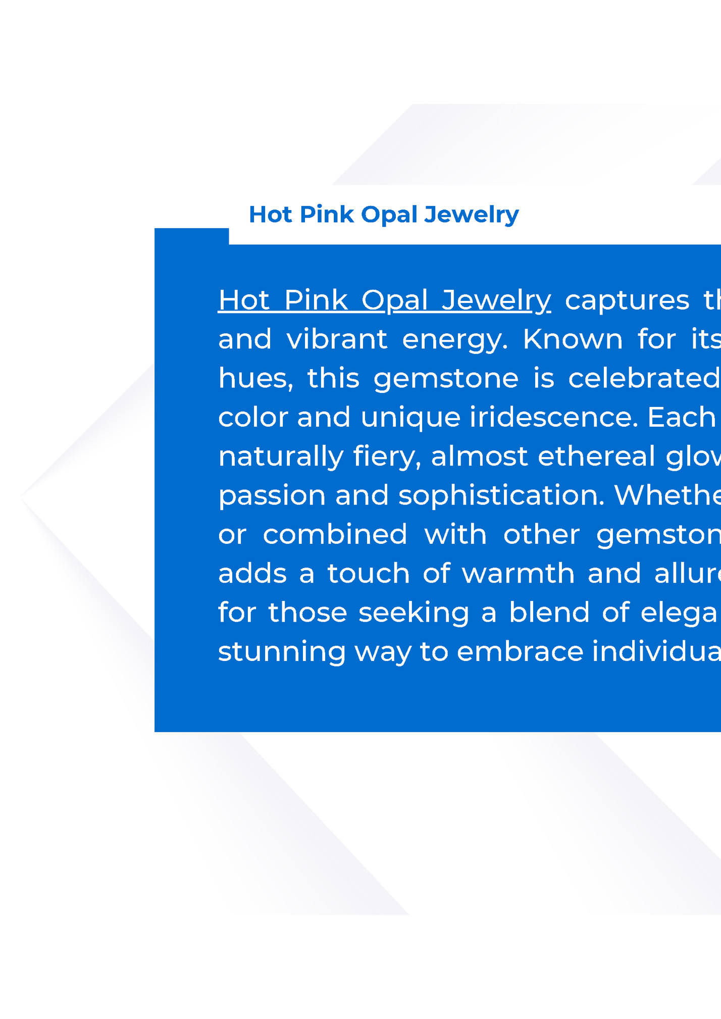 Hot Pink Opal Jewelry
