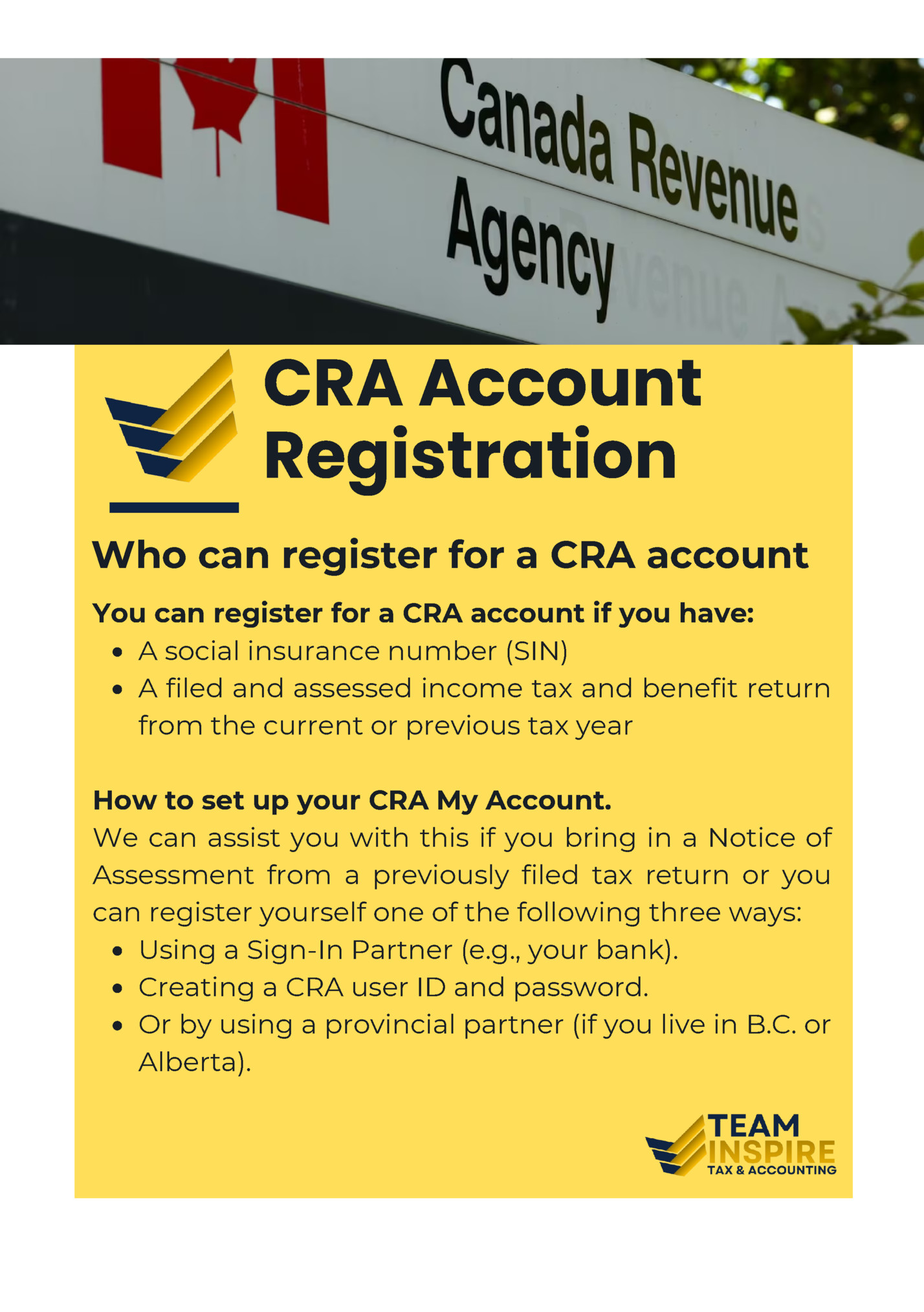 CRA Account CRA Account