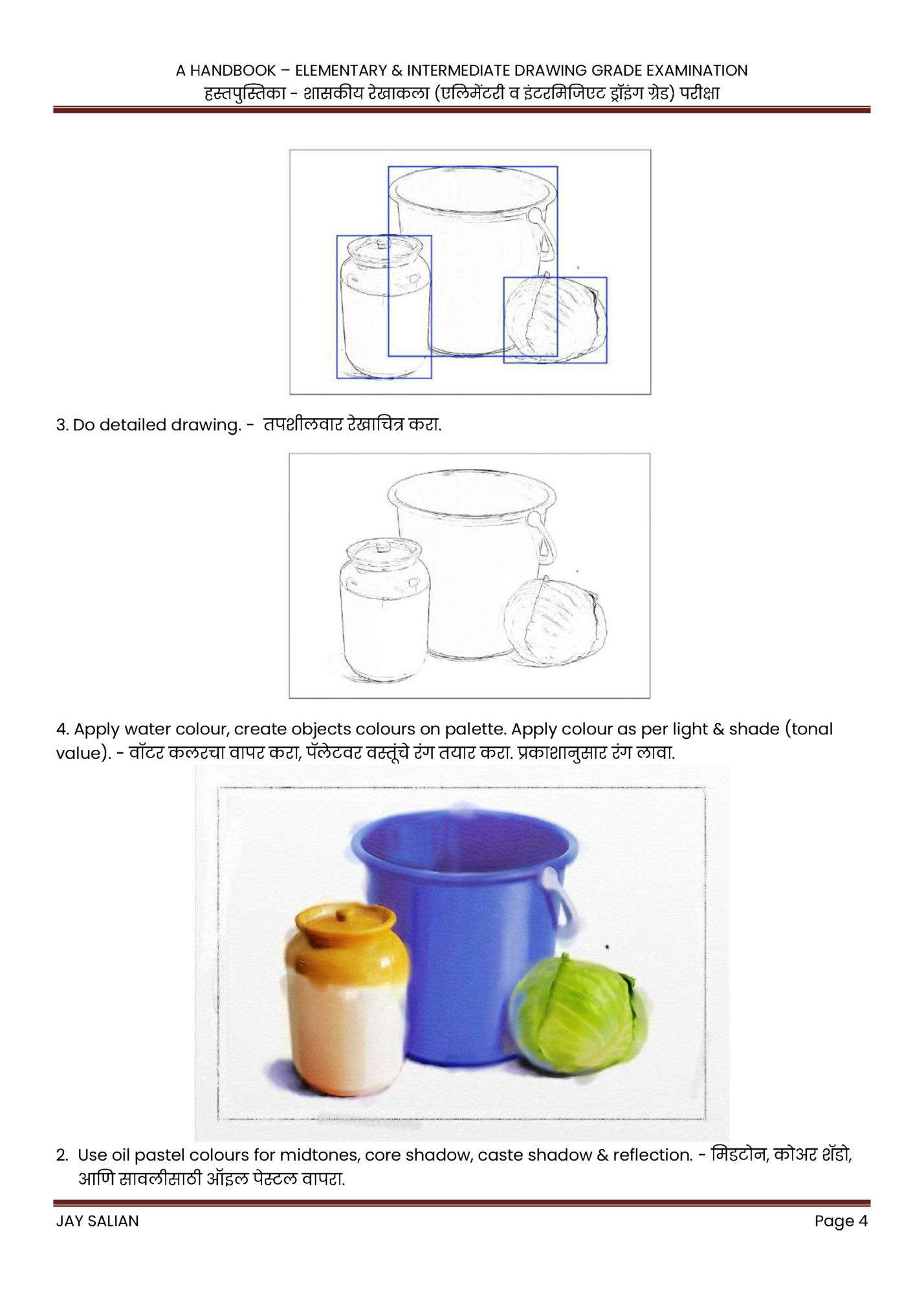 A HANDBOOK – ELEMENTARY & INTERMEDIATE DRAWING GRADE EXAMINATION