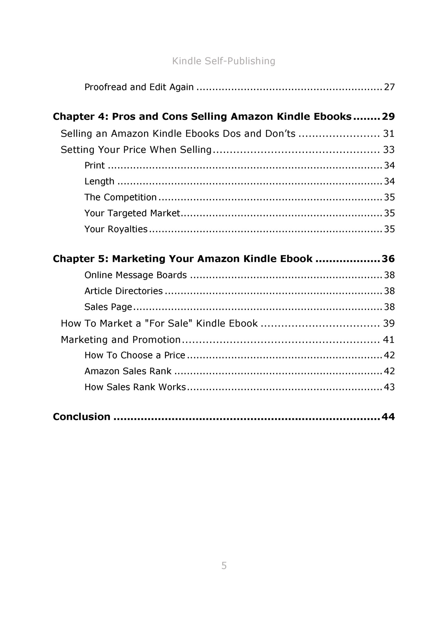 Kindle Self-Publishing