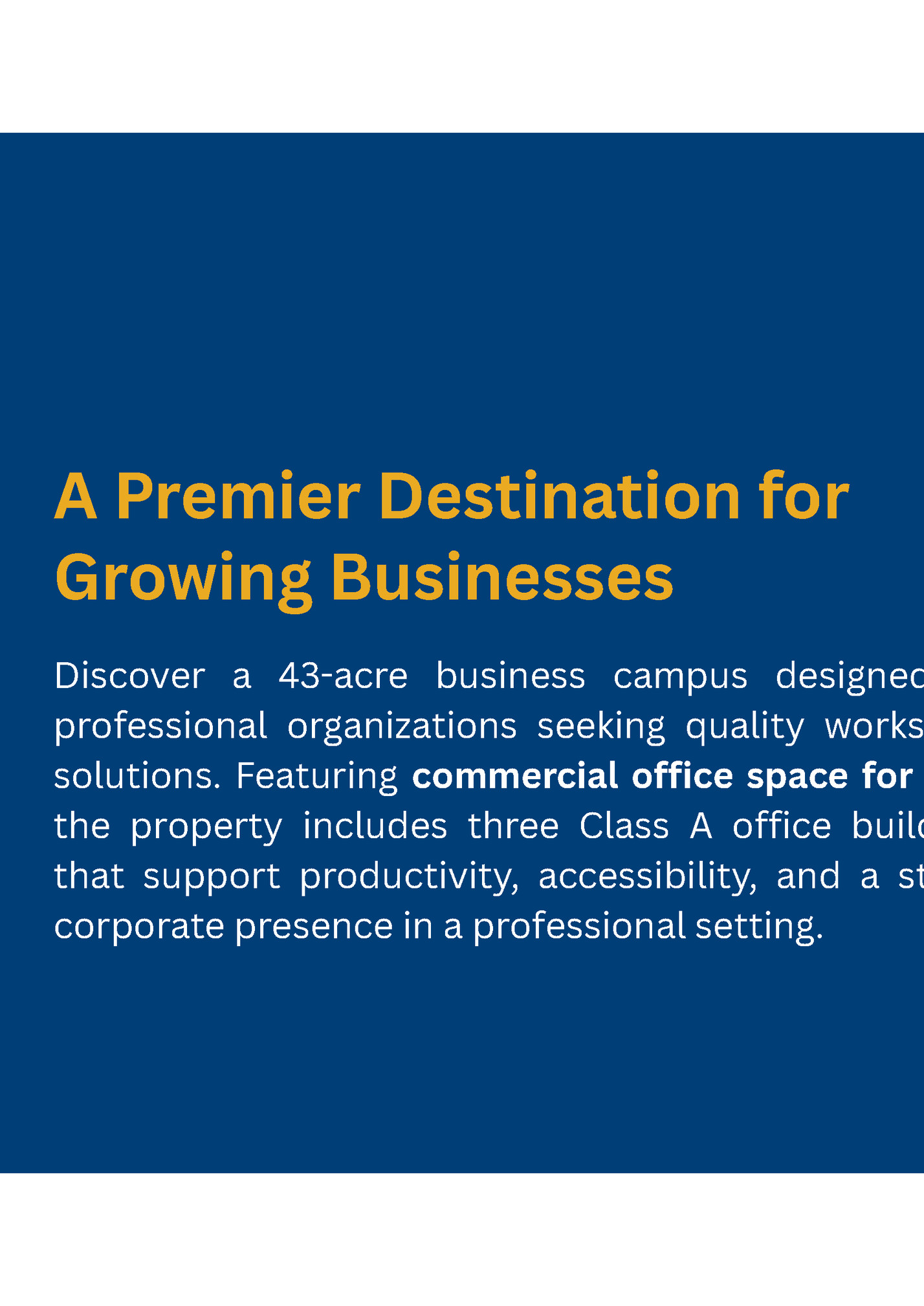 A Premier Destination for A Premier Destination for