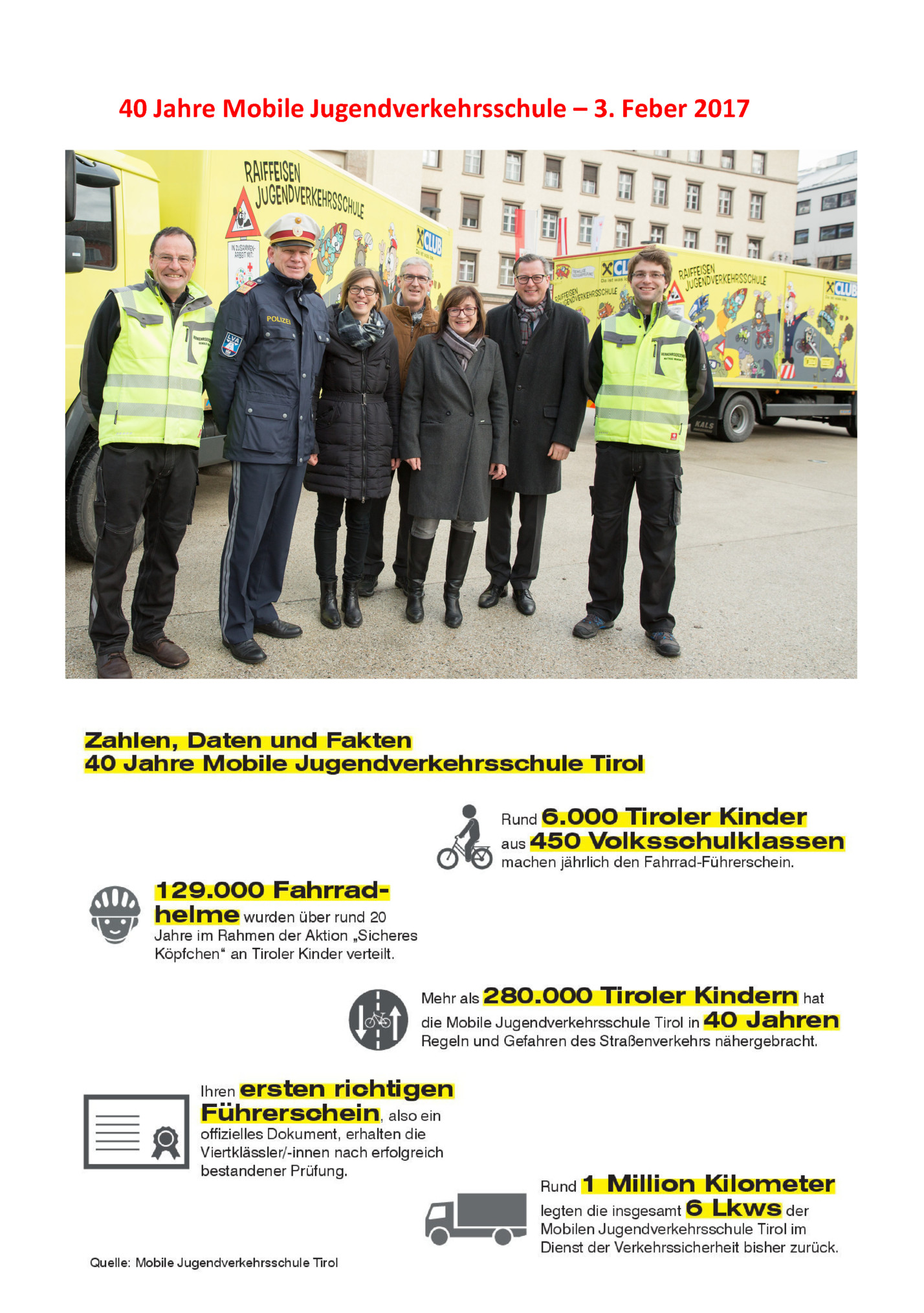 40 Jahre Mobile Jugendverkehrsschule – 3. Feber 2017
