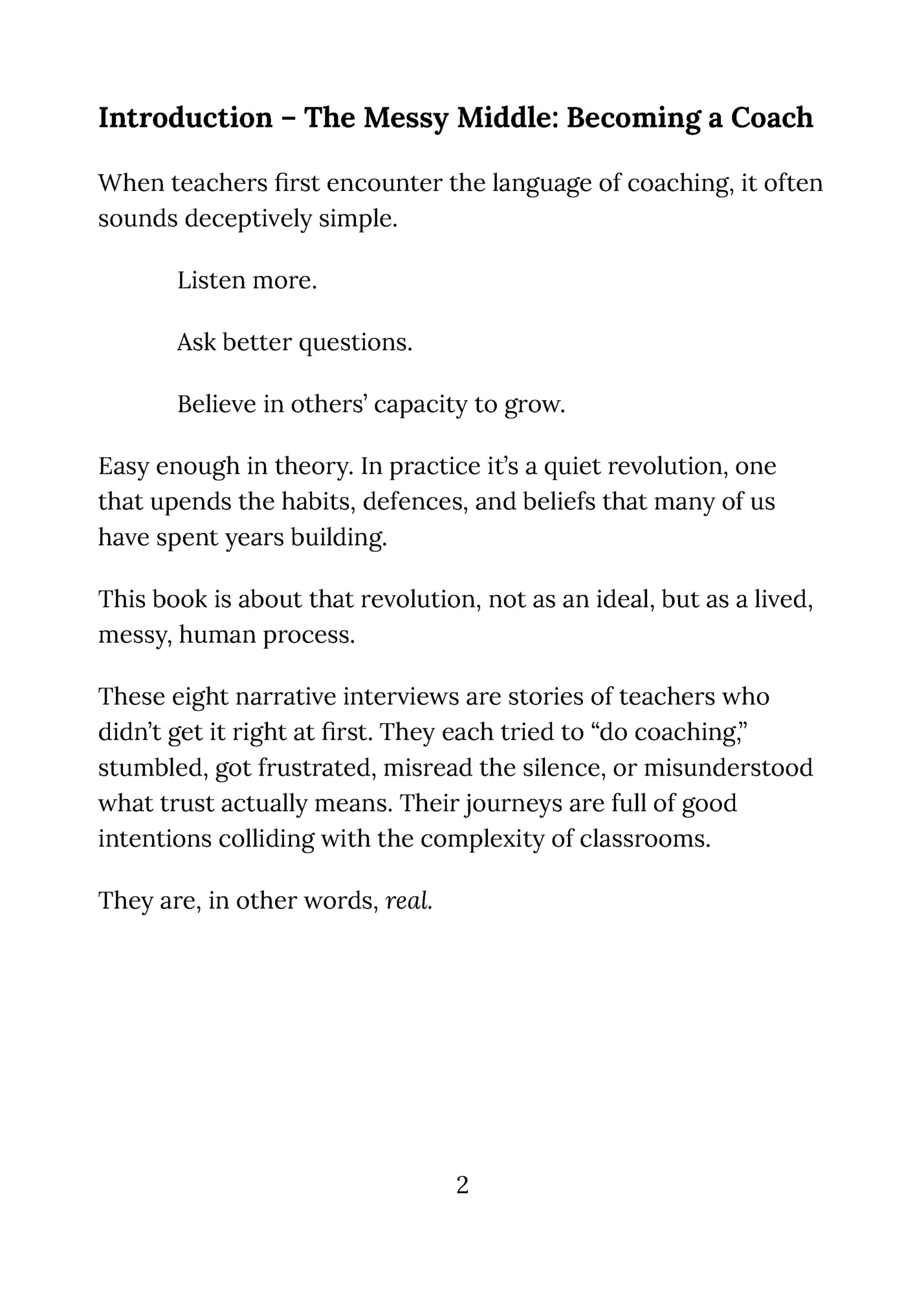 Introduction – The Messy Middle: Becoming a Coach Introduction – The Messy Middle: Becoming a Coach