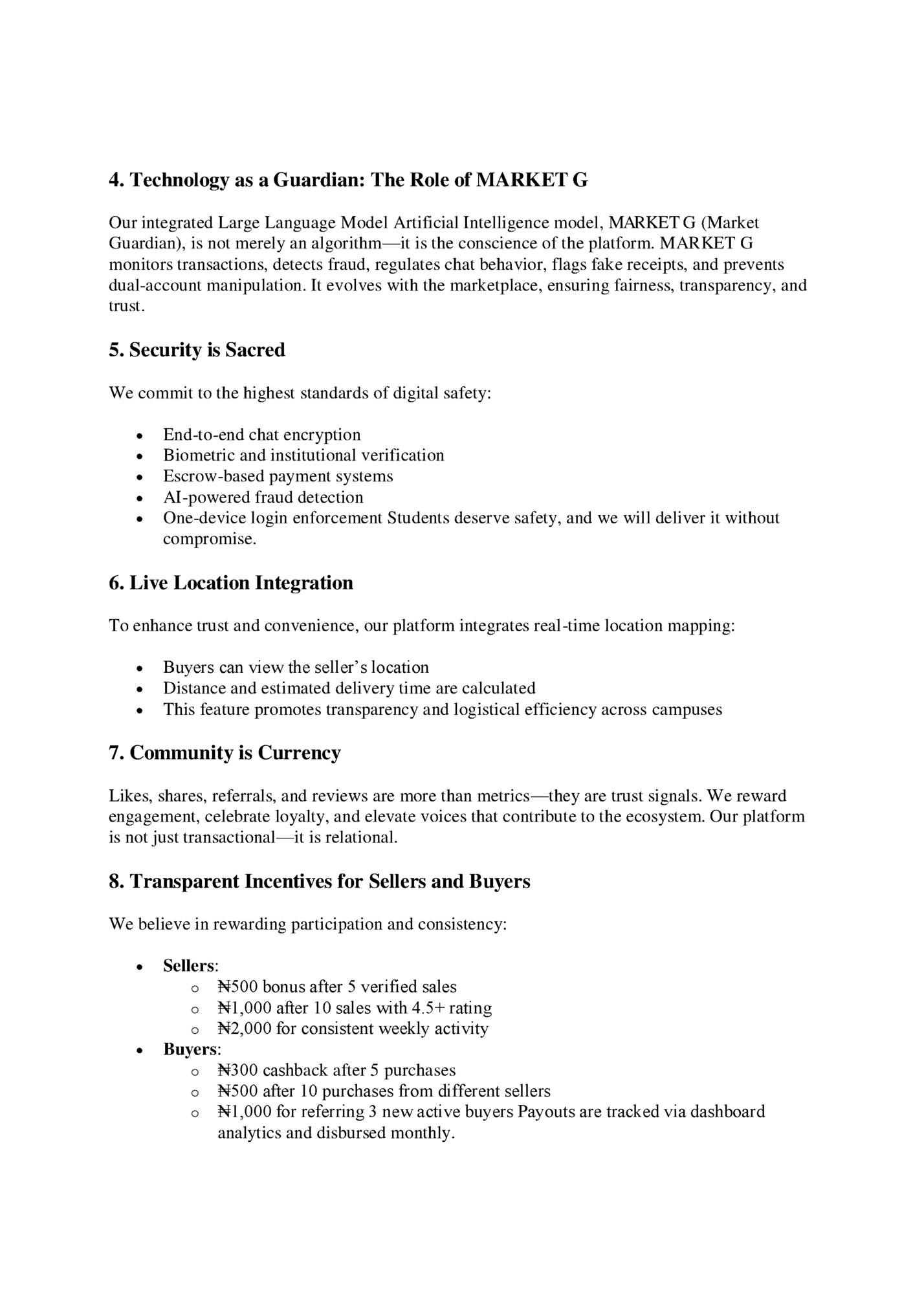 4. Technology as a Guardian: The Role of MARKET G