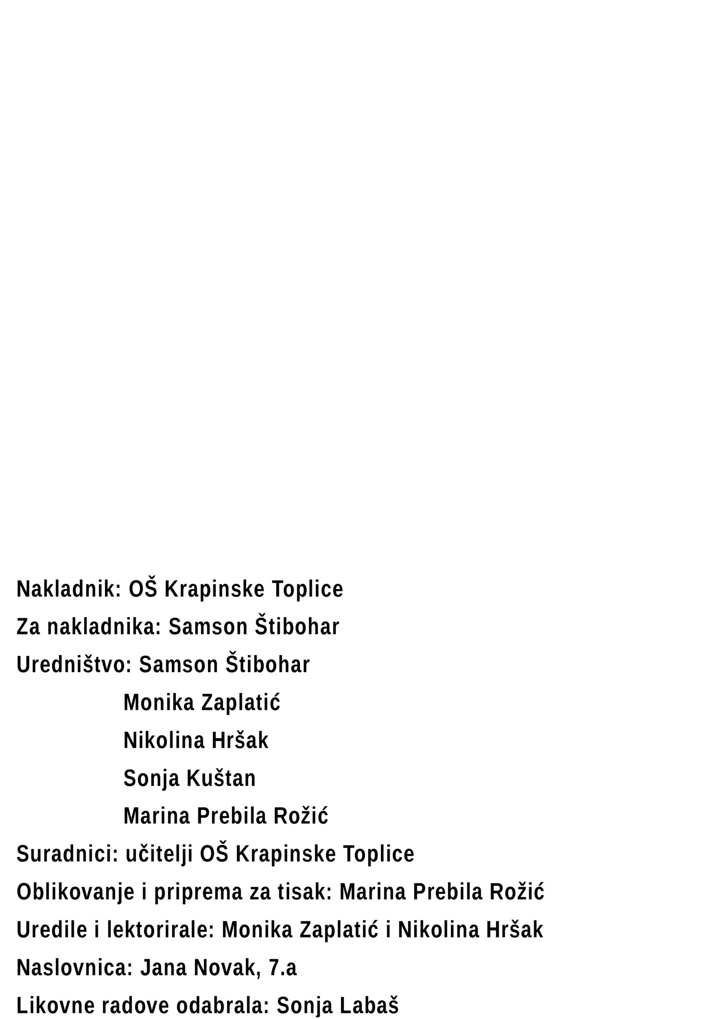 Nakladnik: OŠ Krapinske Toplice